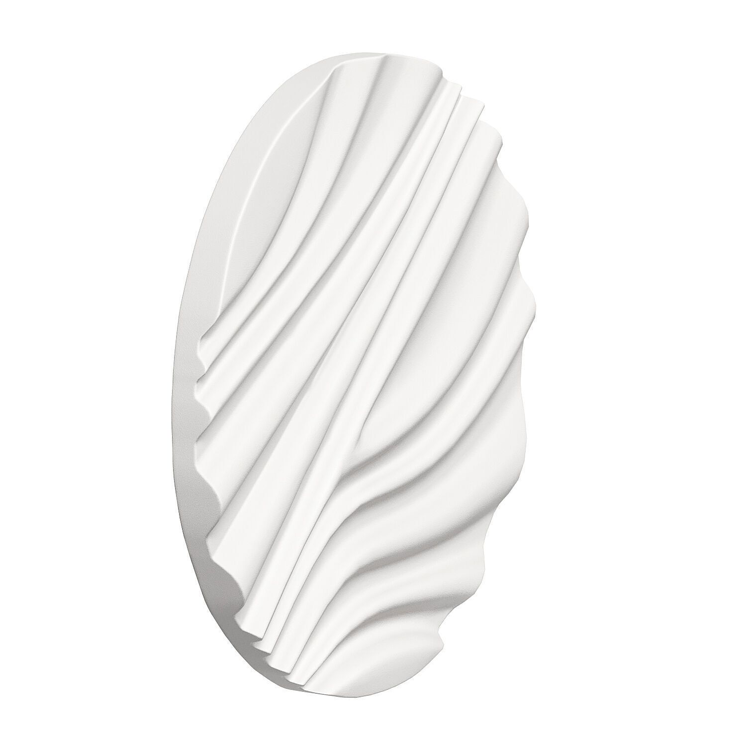 Draped Gypsum Wall Sculpture 3D model_1