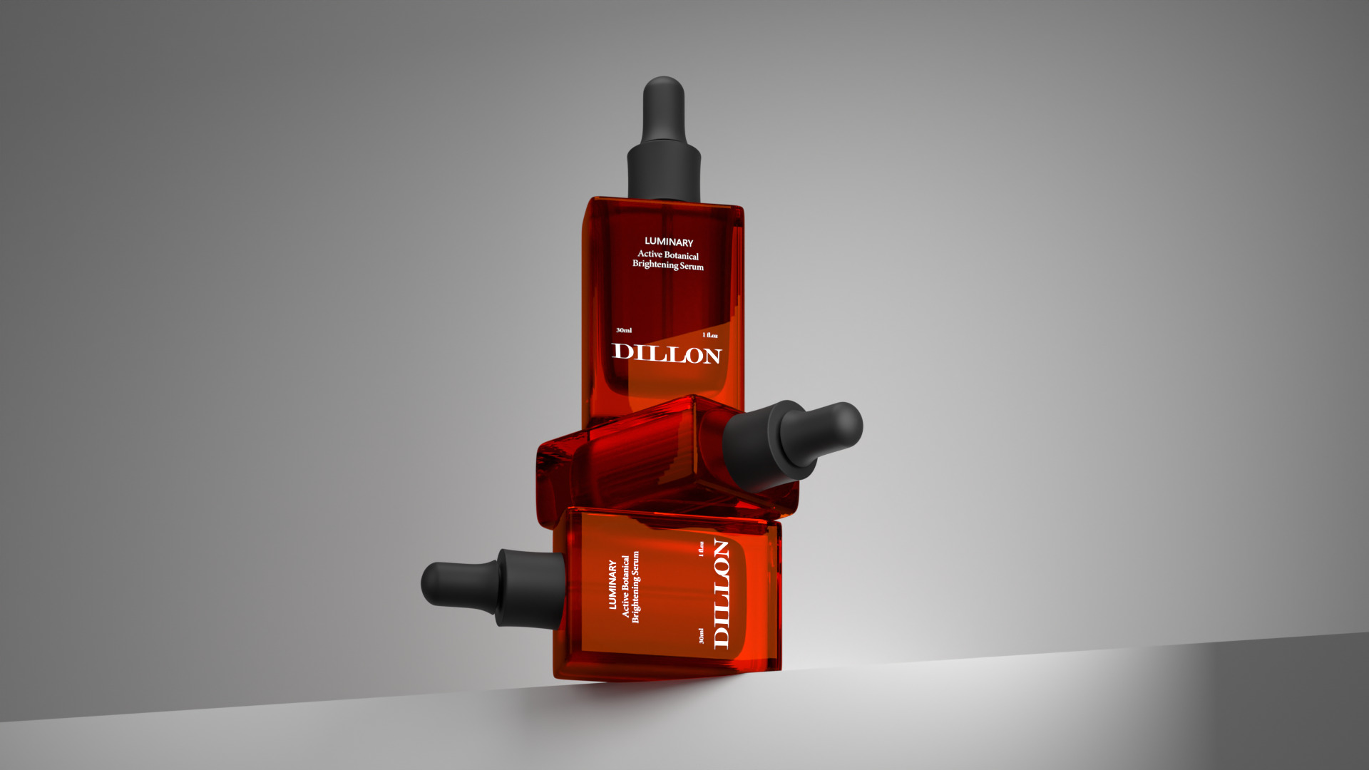 Realistic Glass Serum Bottle 3D Model Cosmetic Packaging  Free 3D model_2