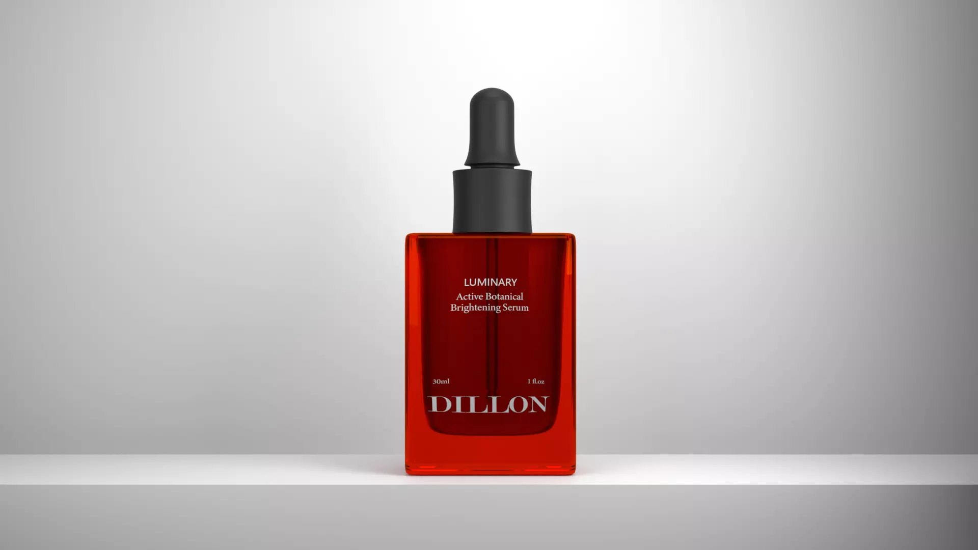 Realistic Glass Serum Bottle 3D Model Cosmetic Packaging  Free 3D model_0