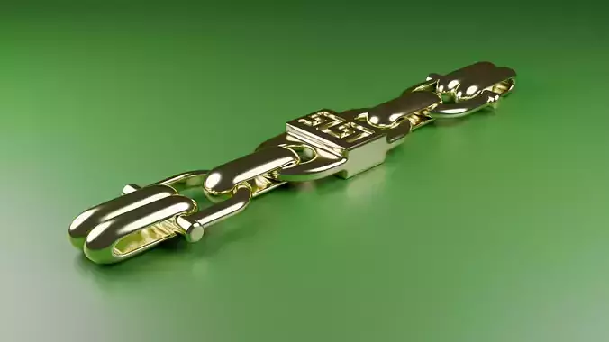Golden Bracelet with Greek Theme 3D print model
