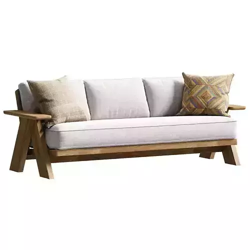 Modern Farmhouse Outdoor Sofa
