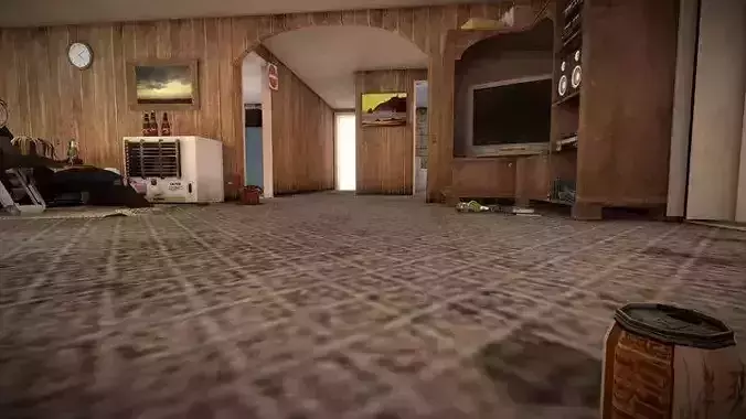 House Interior Low-poly 3D model