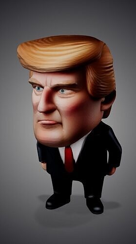 Donald Trump Statuette  3D model