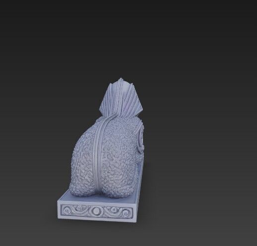 3D Printable Ancient Egyptian Sphinx Bust  3D model_12