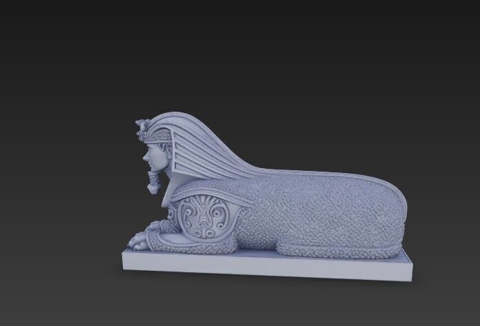 3D Printable Ancient Egyptian Sphinx Bust  3D model_14