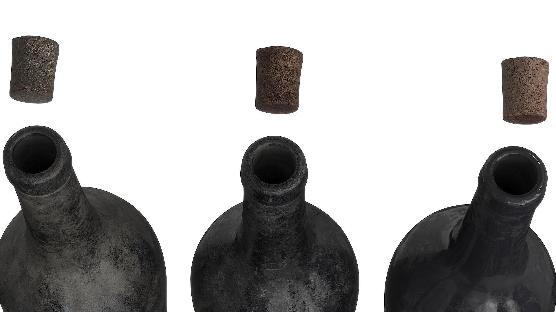 Rum Pirate Bottle Low-poly 3D model_7