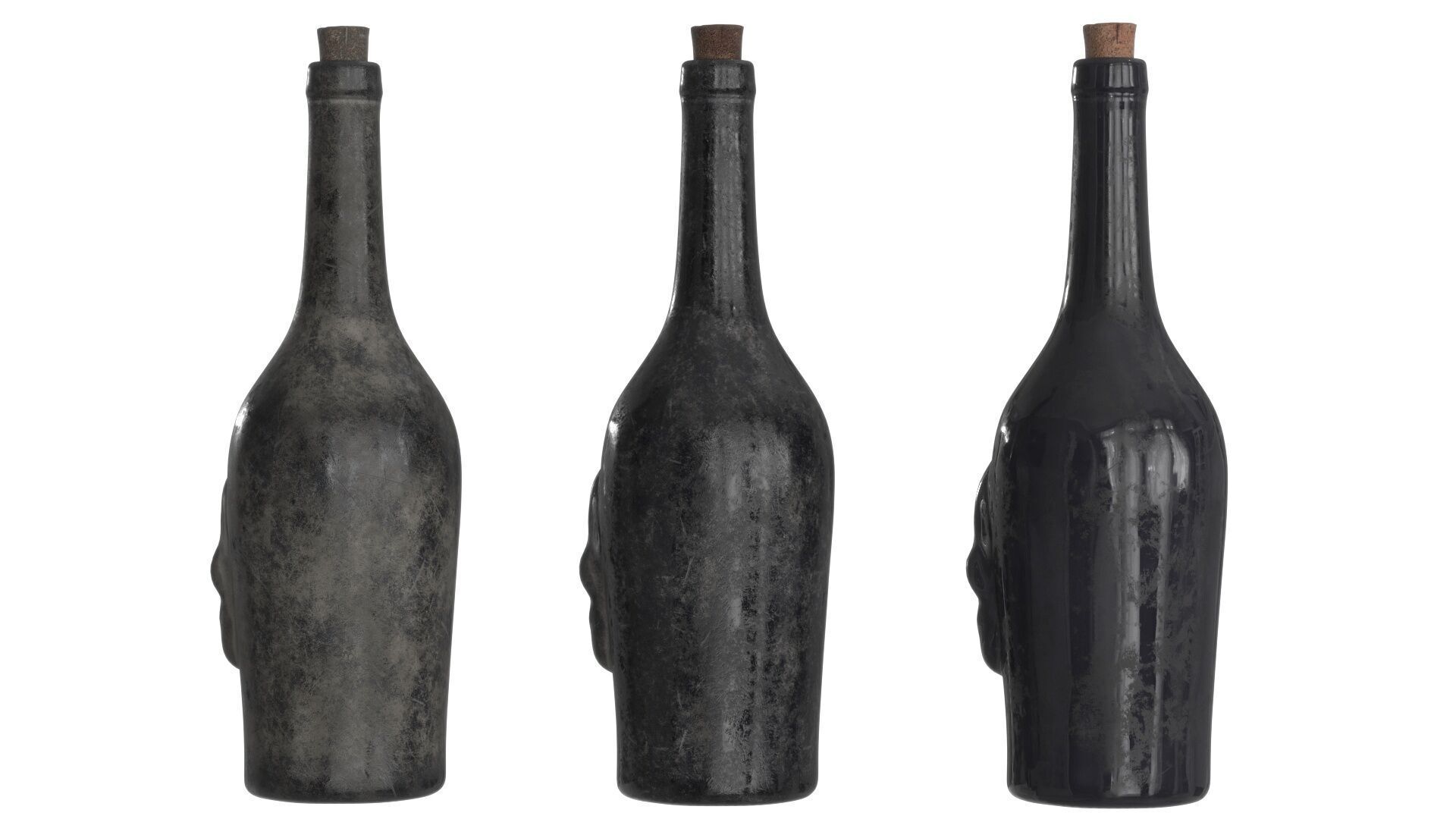 Rum Pirate Bottle Low-poly 3D model_12