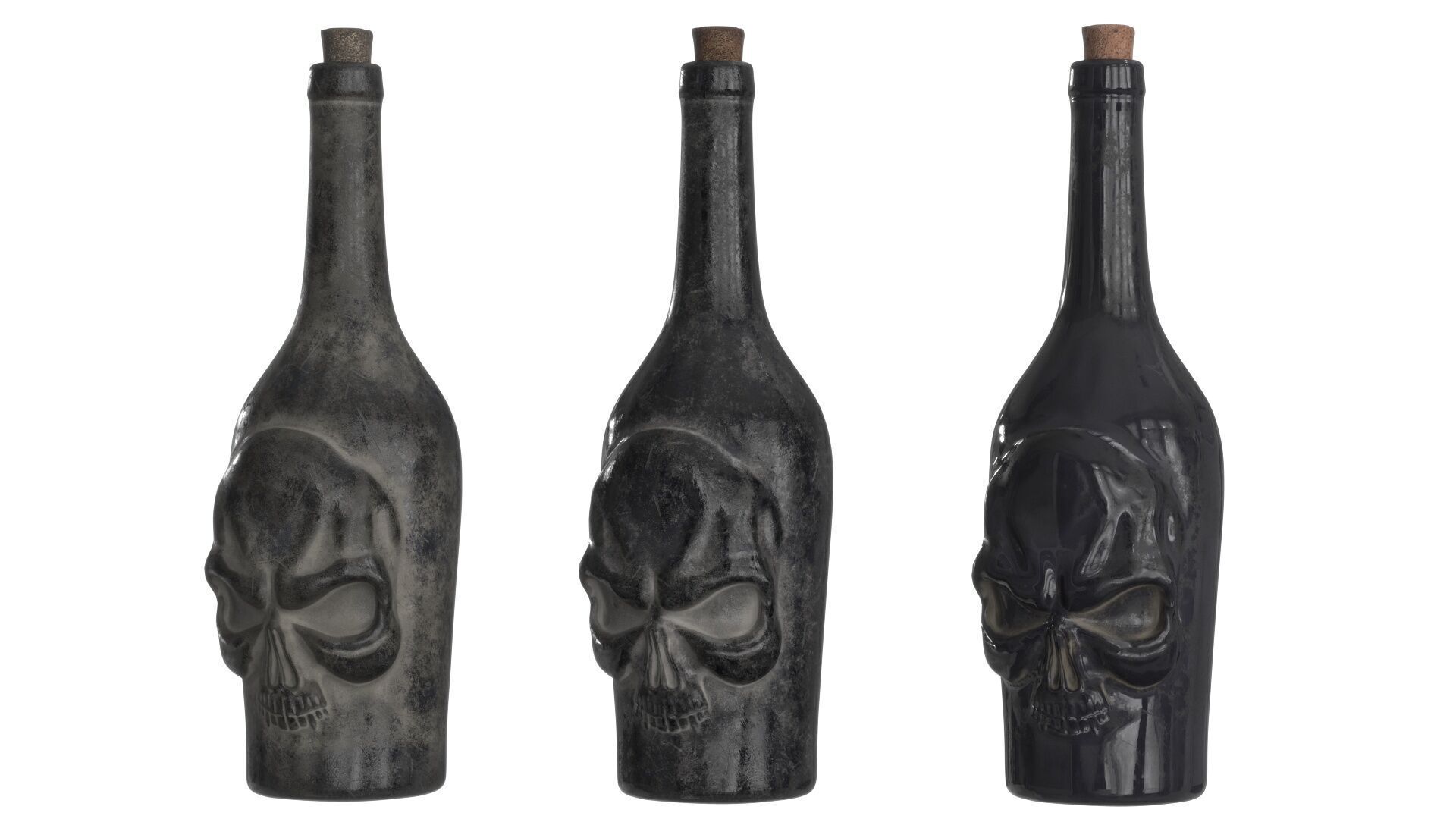 Rum Pirate Bottle Low-poly 3D model_14