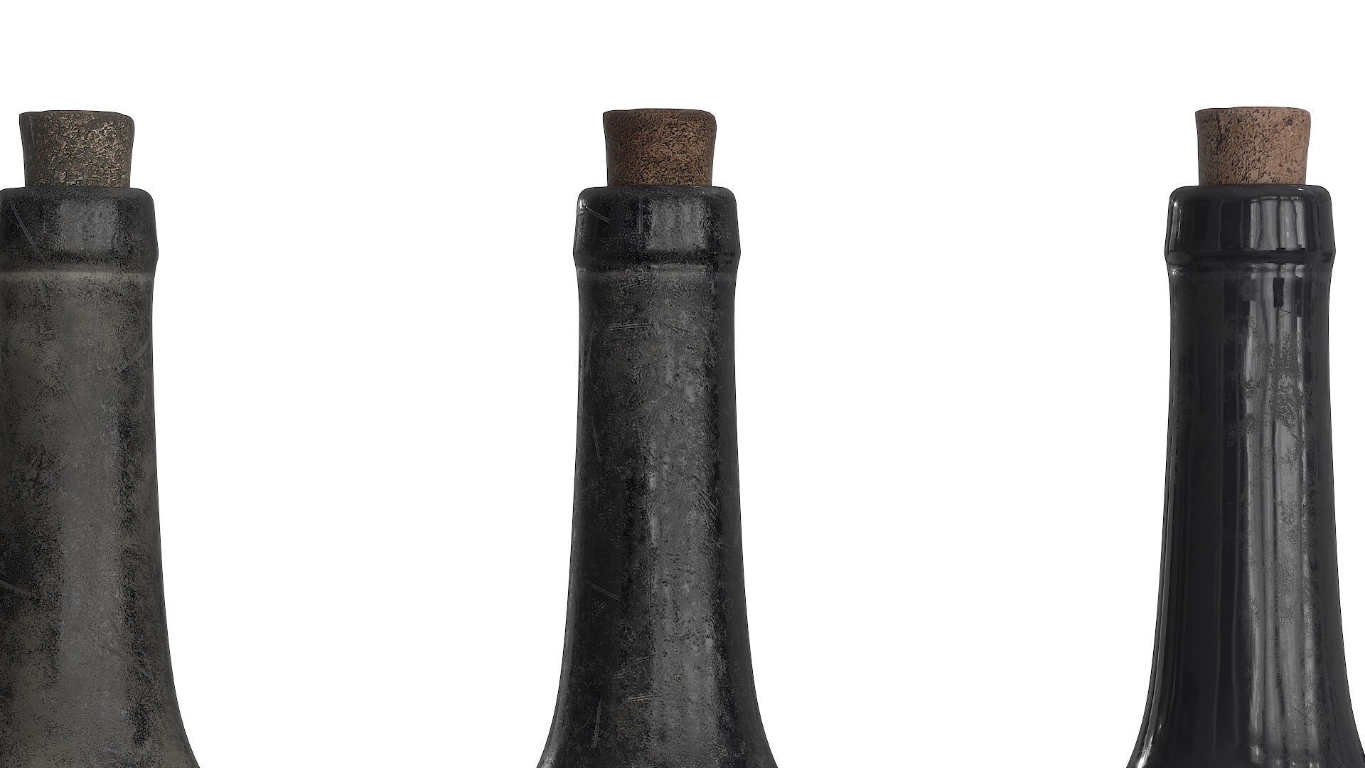 Rum Pirate Bottle Low-poly 3D model_6