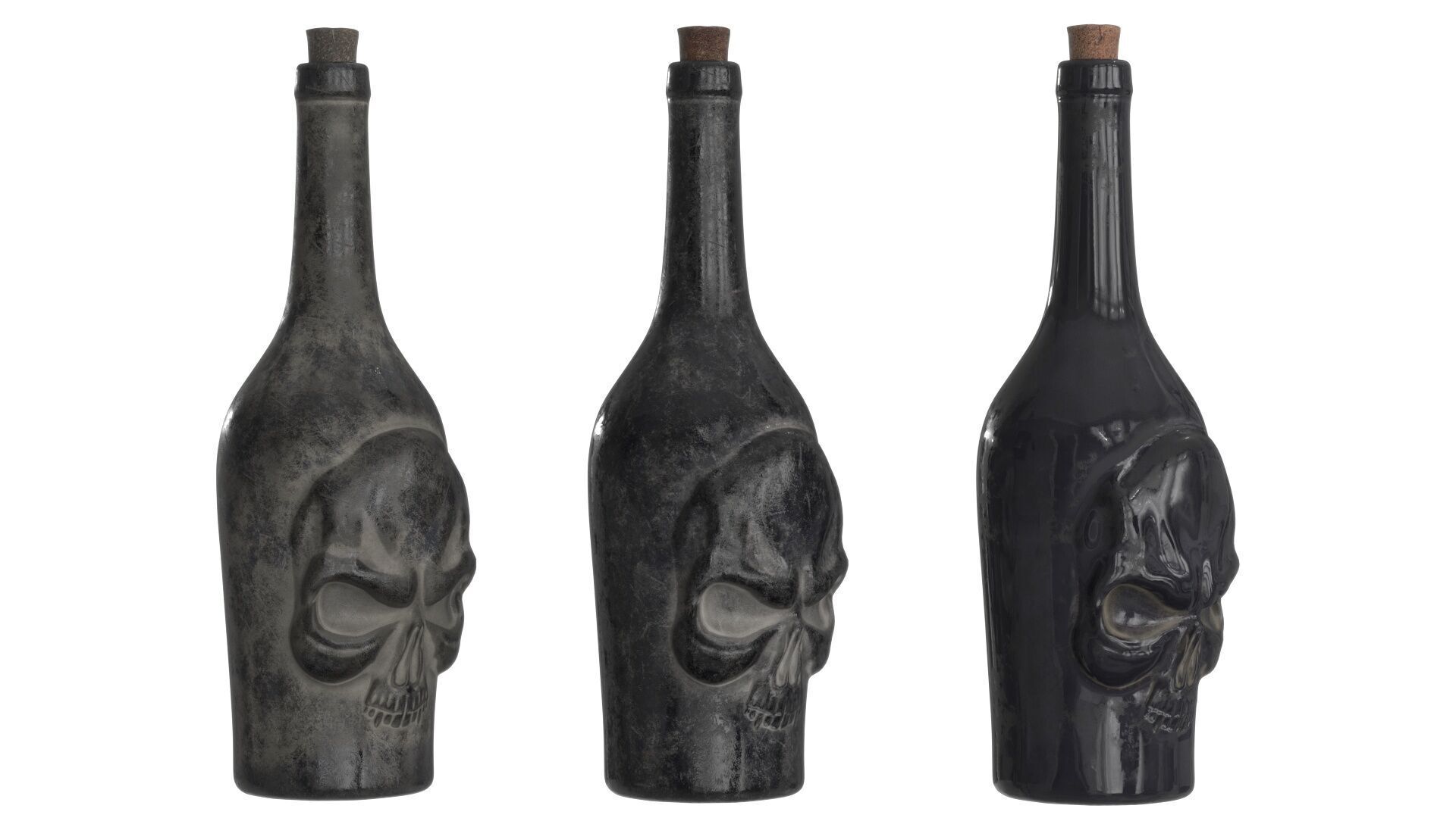 Rum Pirate Bottle Low-poly 3D model_9