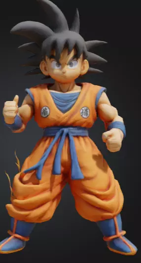 goku a saiyan warrior ready for 3d printing 3D print model