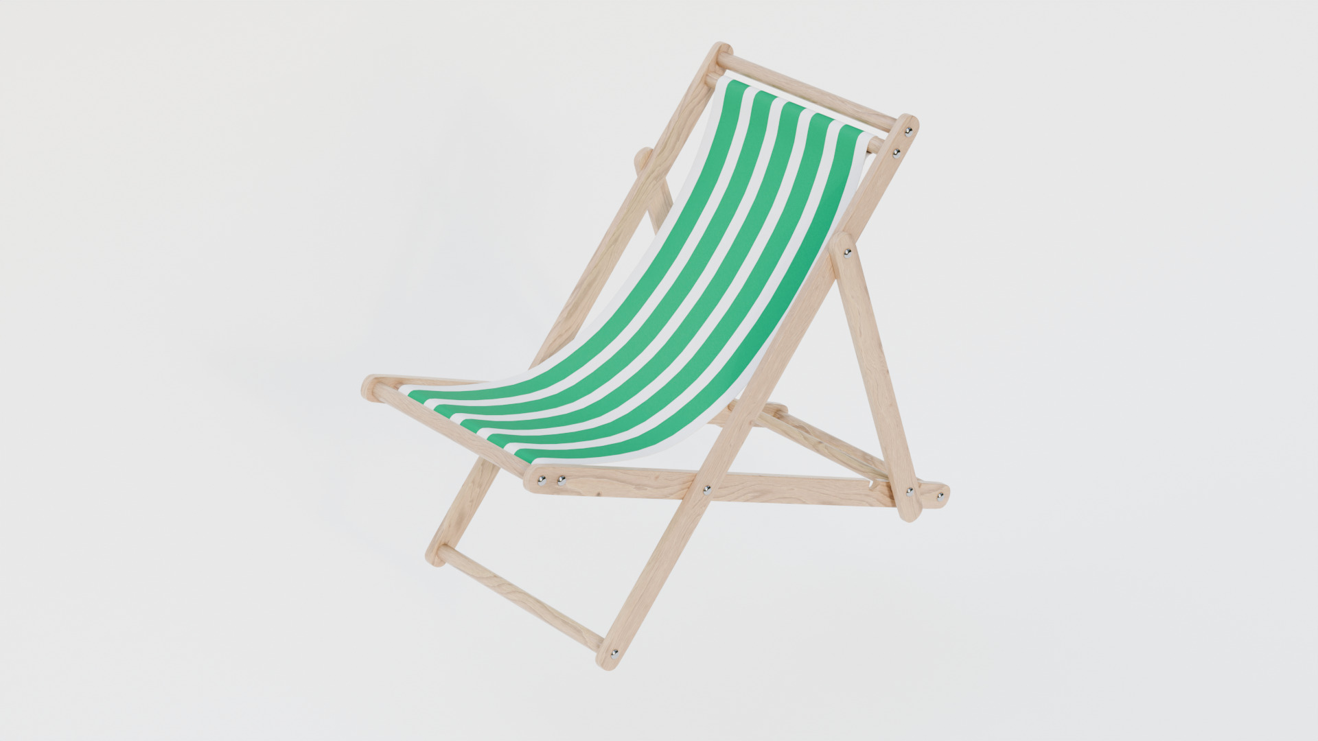 Beach chair 3D model_0