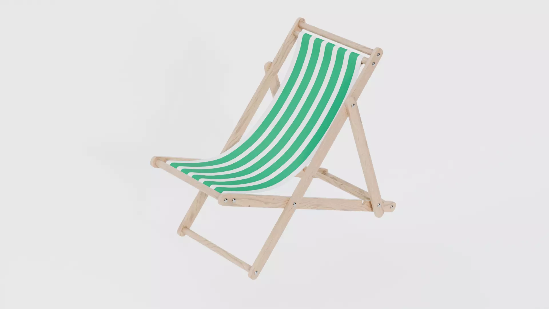 Beach chair 3D model_0