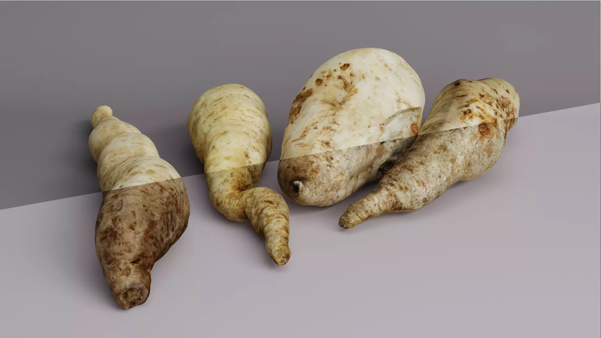 White Sweet Potato Pack 3D model
