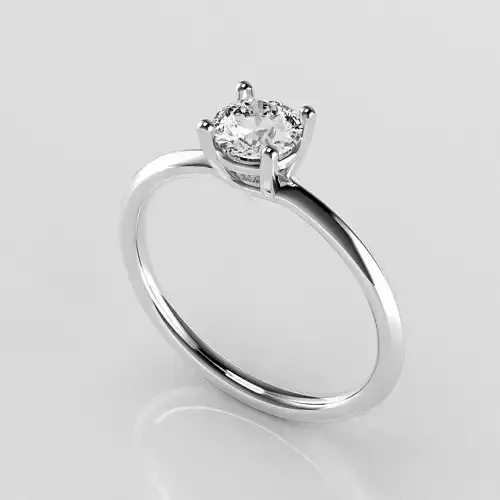 Classic Solitaire Ring - 5 mm Round - 50 ct points