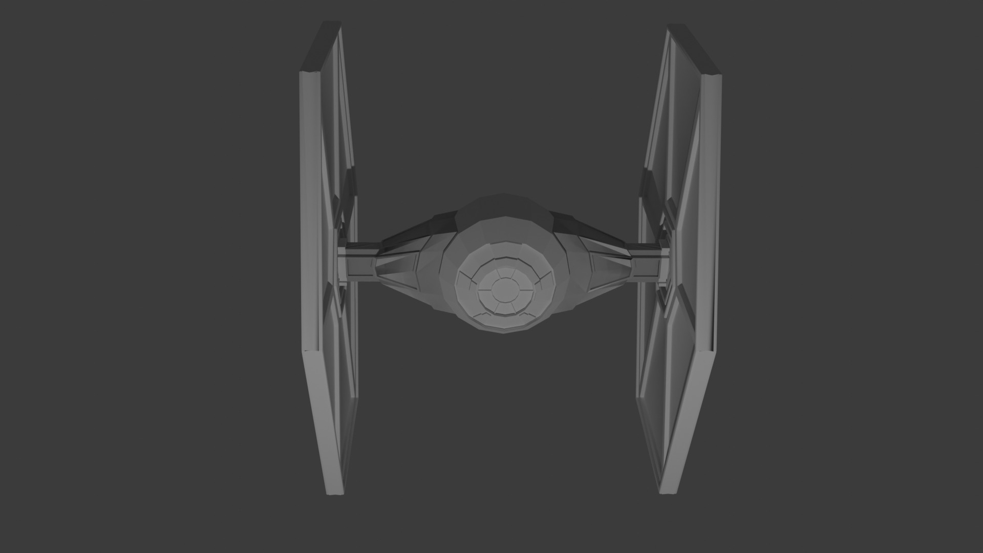 TIE Fighter Low-poly 3D model_1