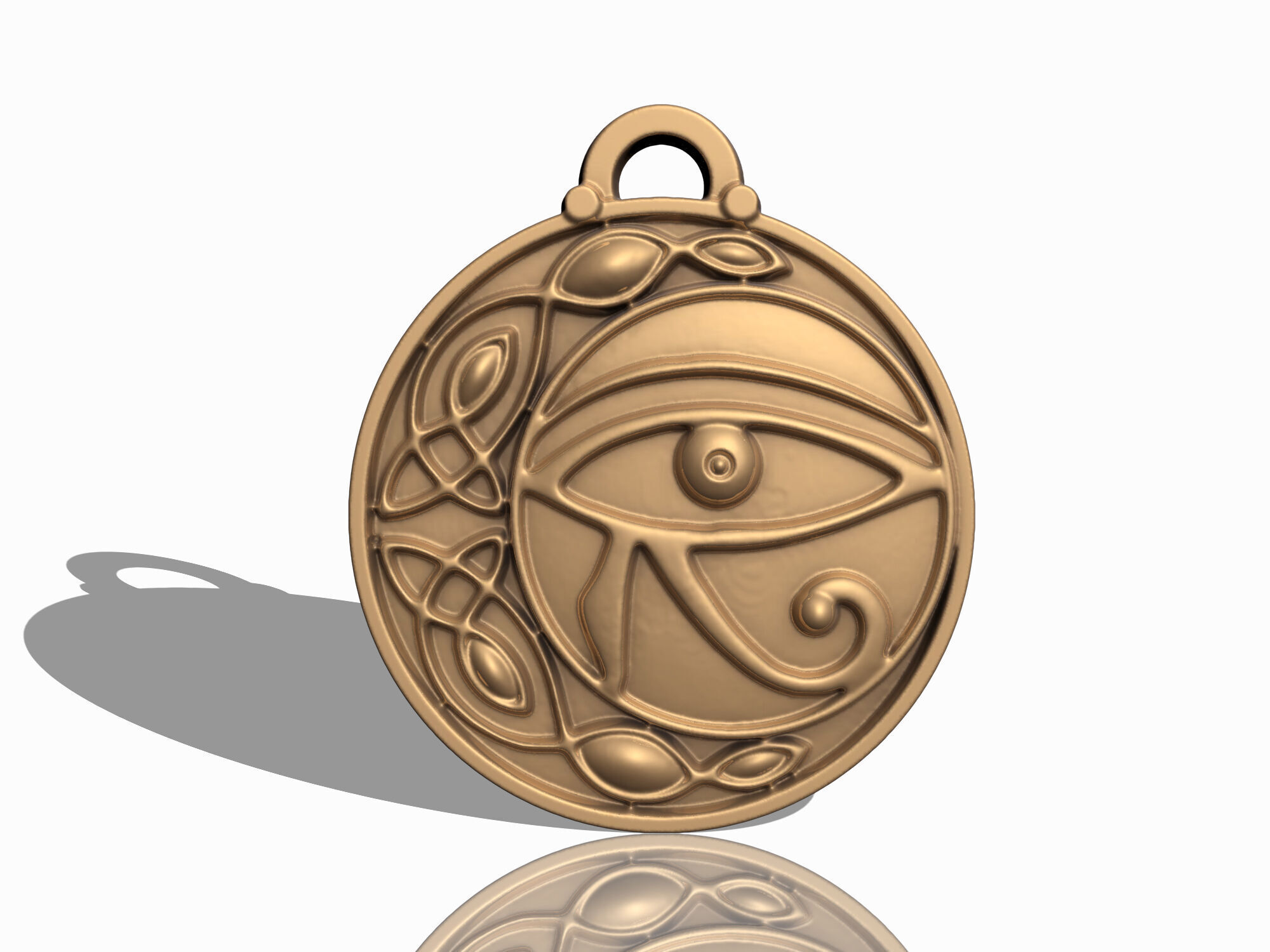 EYE HORUS PENDANT- EARRING ANCIENT EGYPT SYMBOL 3D print model_1