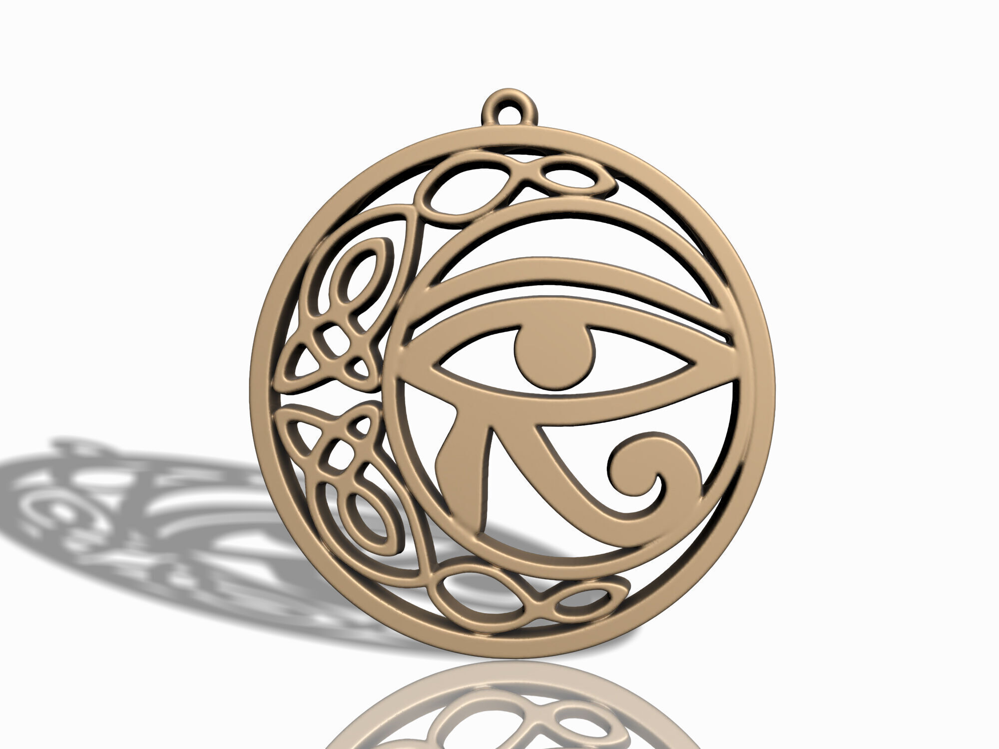 EYE HORUS PENDANT- EARRING ANCIENT EGYPT SYMBOL 3D print model_4