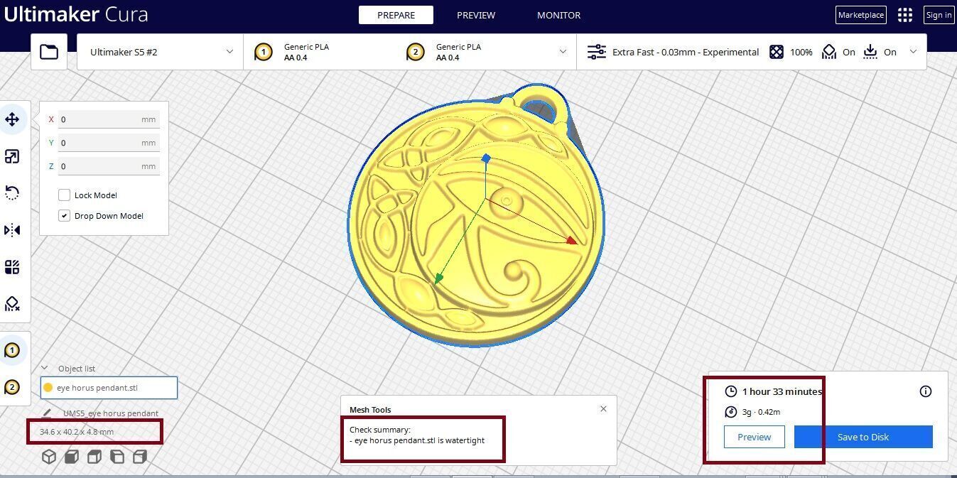 EYE HORUS PENDANT- EARRING ANCIENT EGYPT SYMBOL 3D print model_10