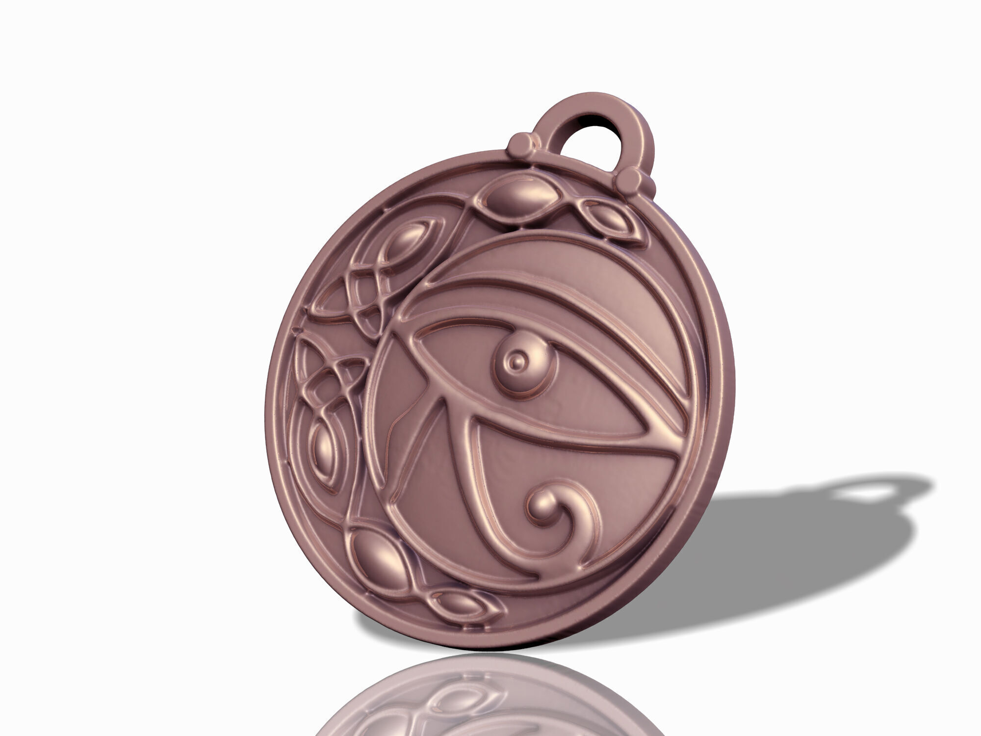 EYE HORUS PENDANT- EARRING ANCIENT EGYPT SYMBOL 3D print model_6