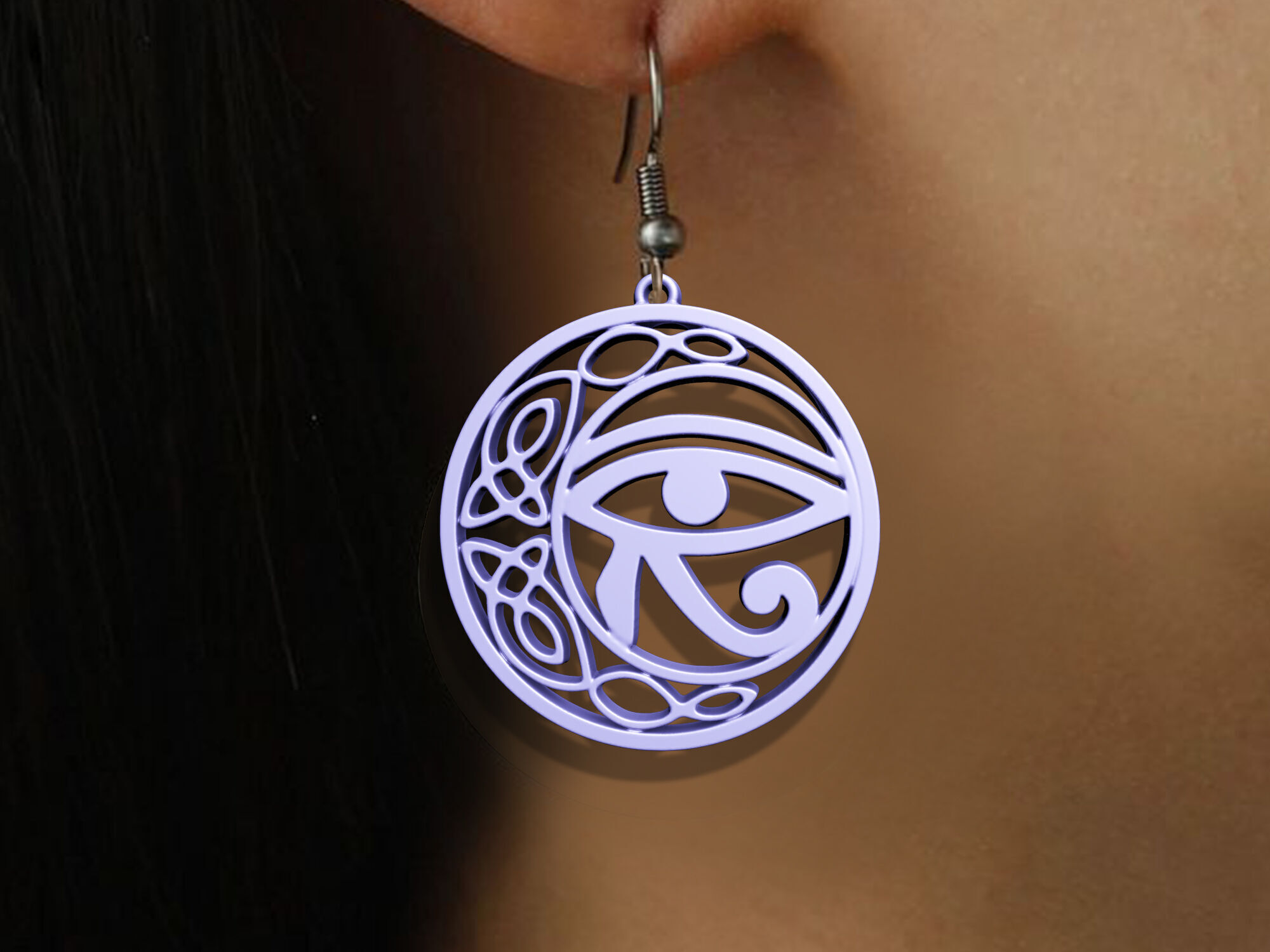 EYE HORUS PENDANT- EARRING ANCIENT EGYPT SYMBOL 3D print model_5