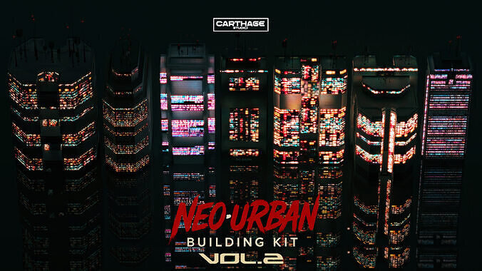 NeoUrban Building Kit Vol 2 Low-poly 3D model