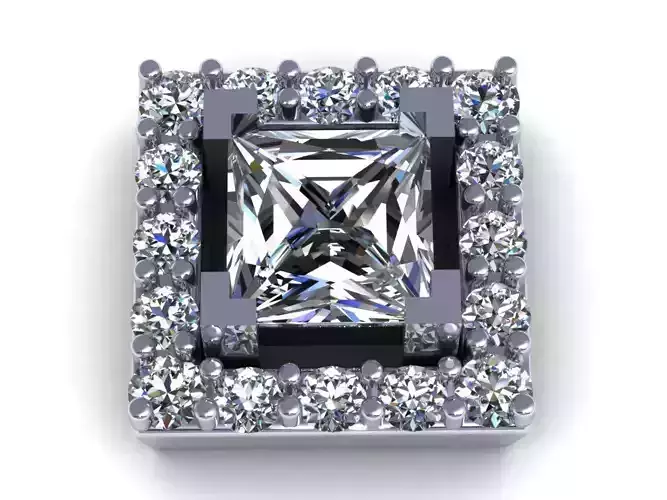 Square Diamond Earring