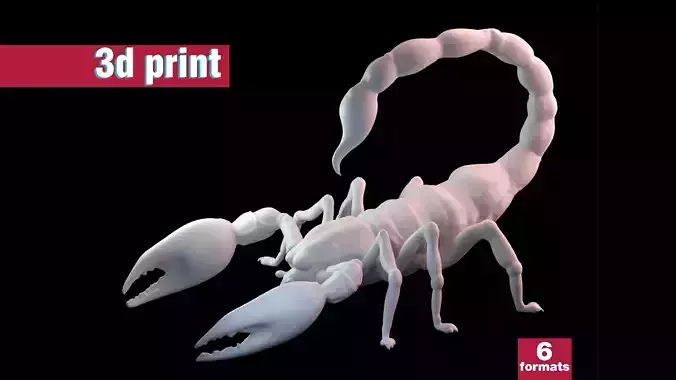 Stylized Scorpion Printable Creature Model 3D print model Stylized Scorpion Printable Creature Model 3D print model