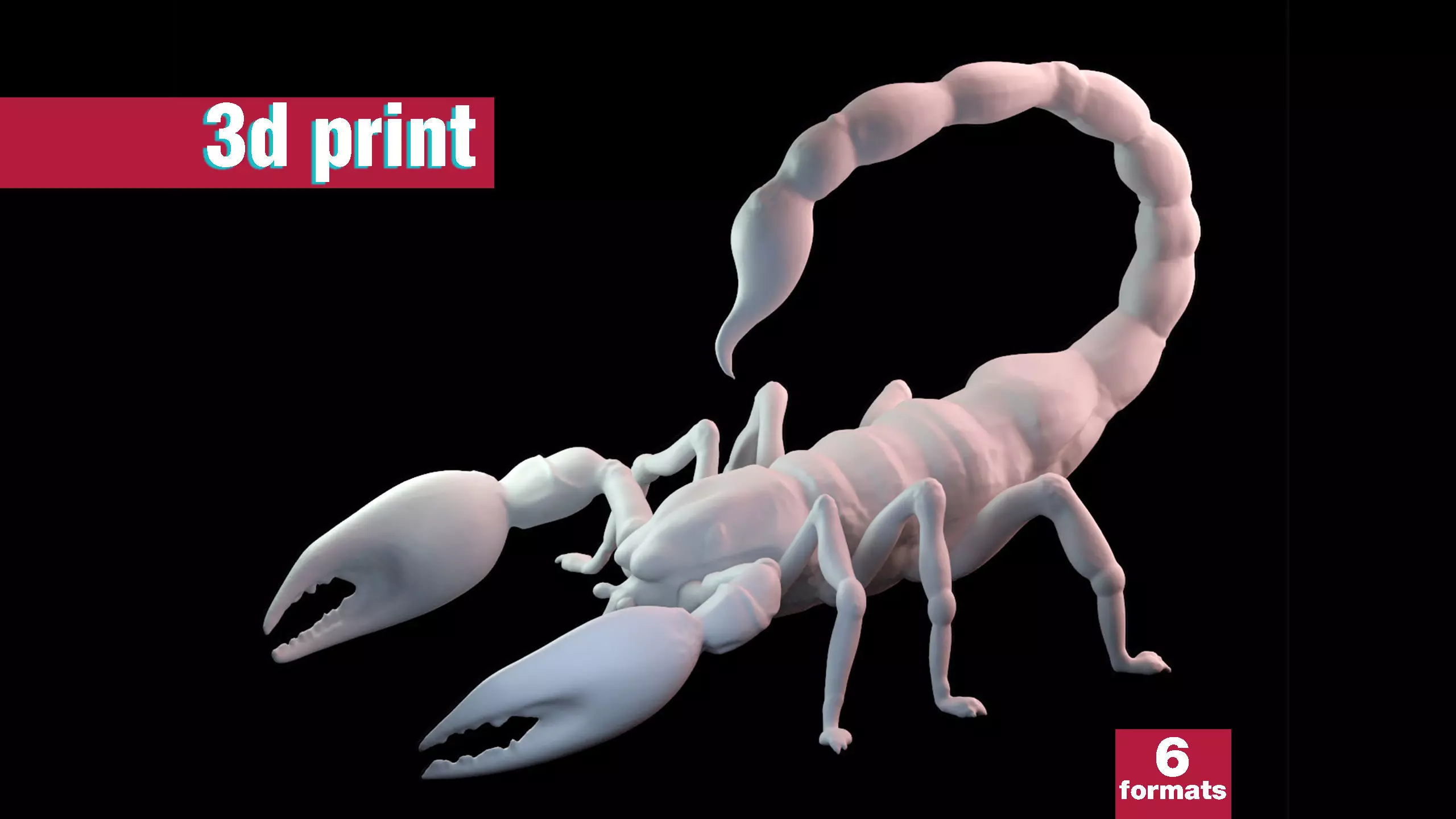 Stylized Scorpion Printable Creature Model 3D print model_0
