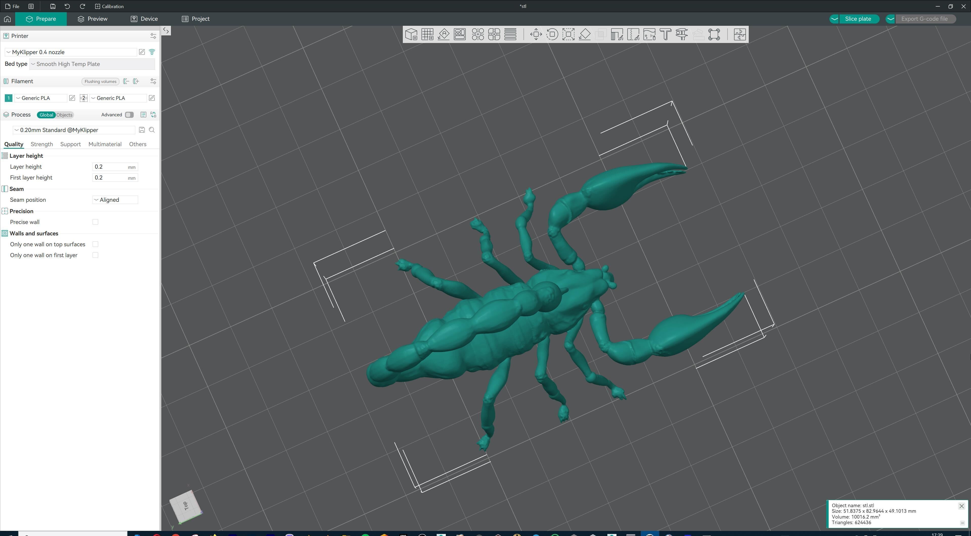 Stylized Scorpion Printable Creature Model 3D print model_25