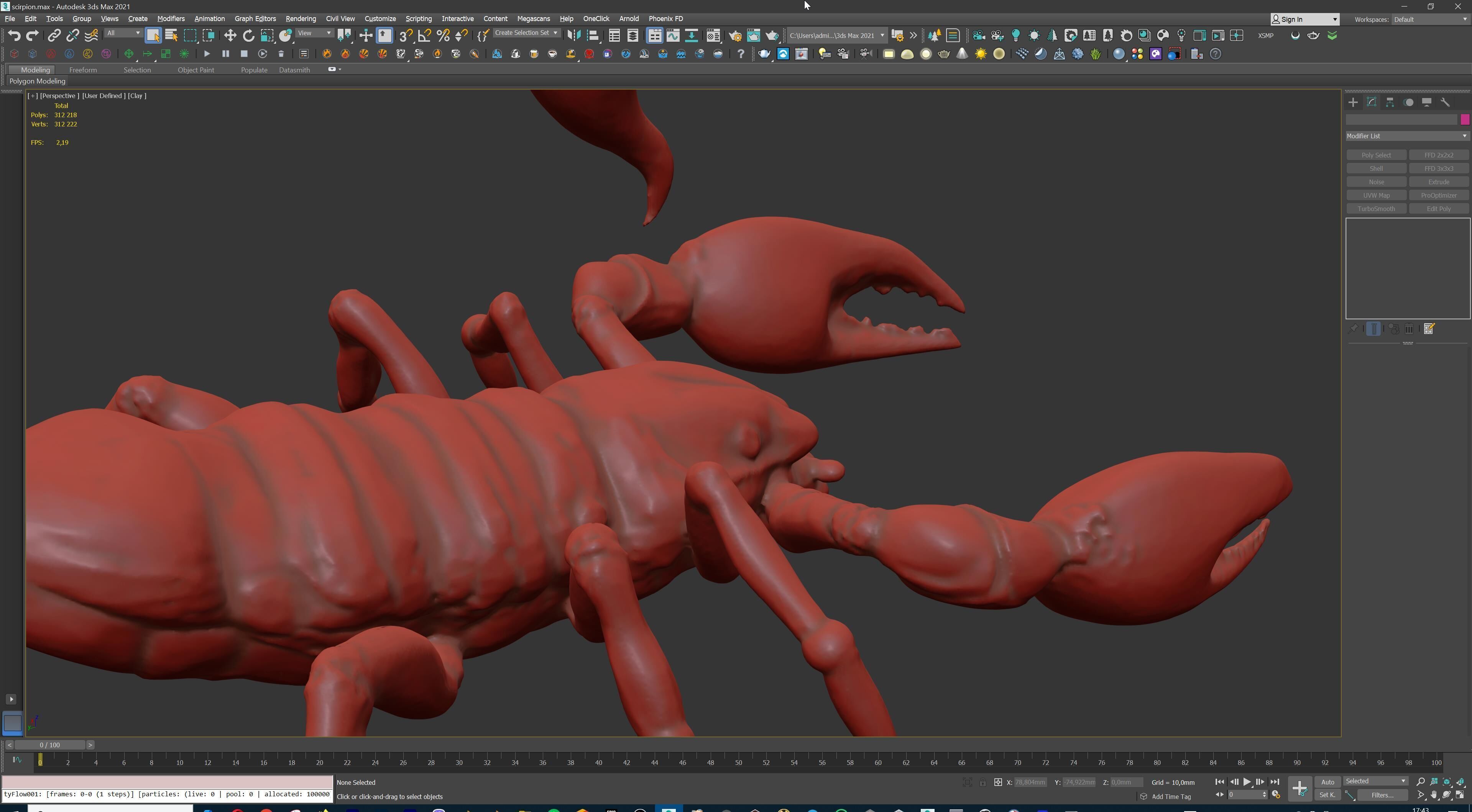Stylized Scorpion Printable Creature Model 3D print model_21