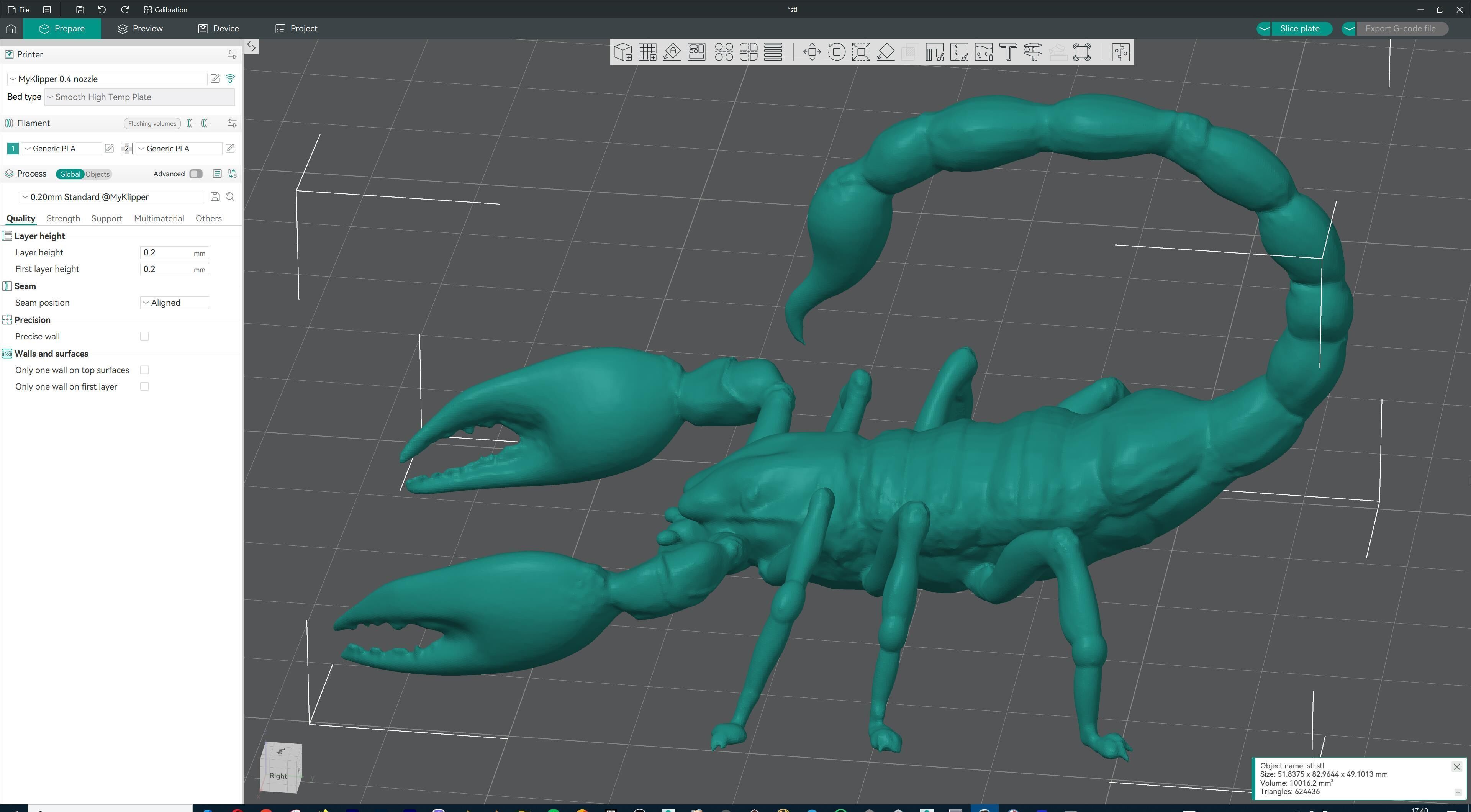 Stylized Scorpion Printable Creature Model 3D print model_30