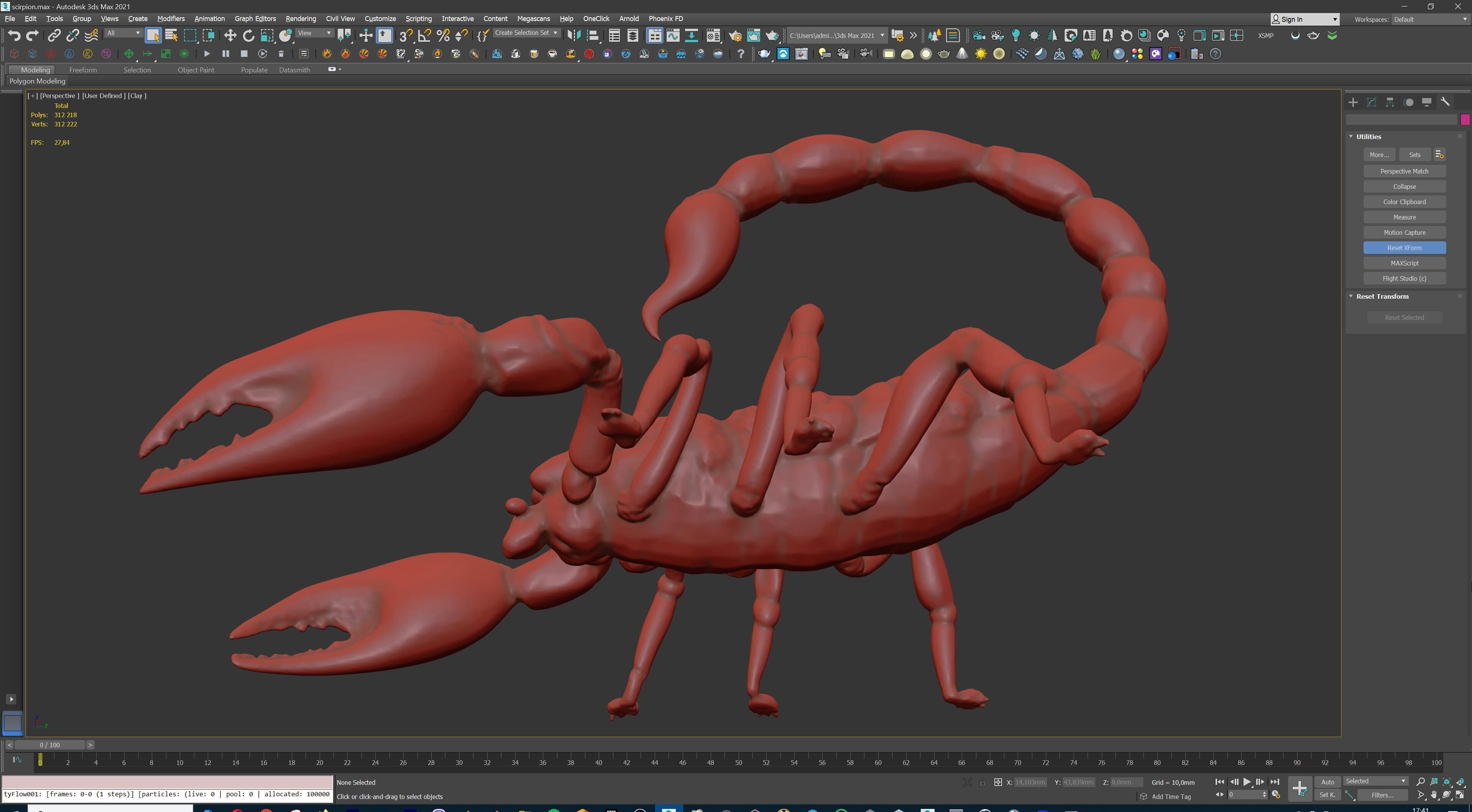 Stylized Scorpion Printable Creature Model 3D print model_16