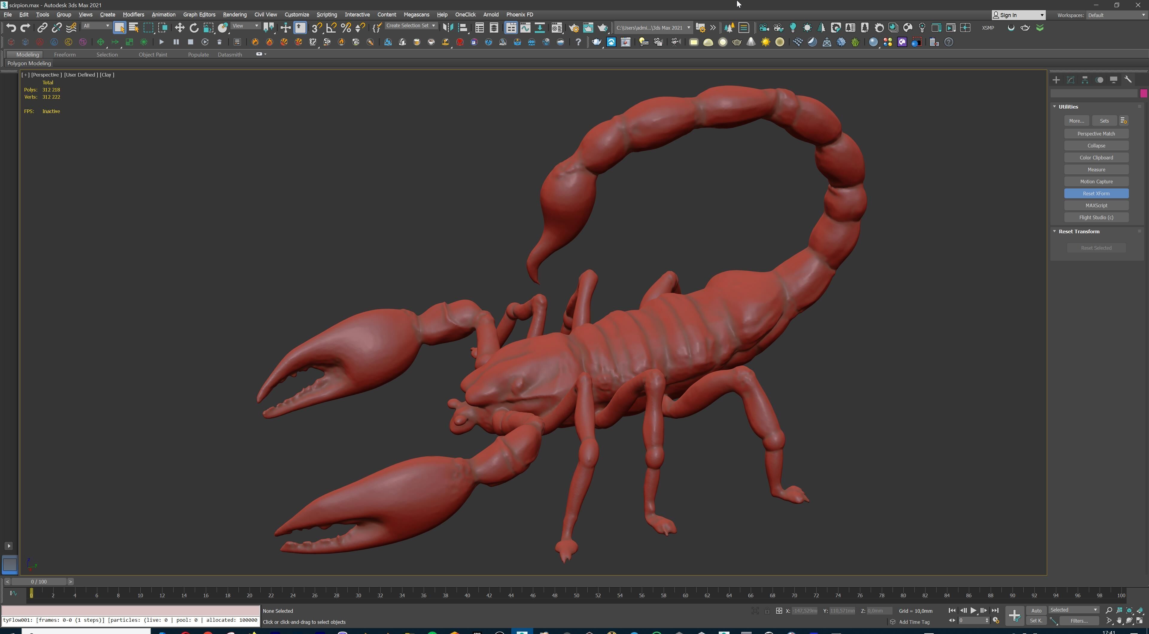 Stylized Scorpion Printable Creature Model 3D print model_14