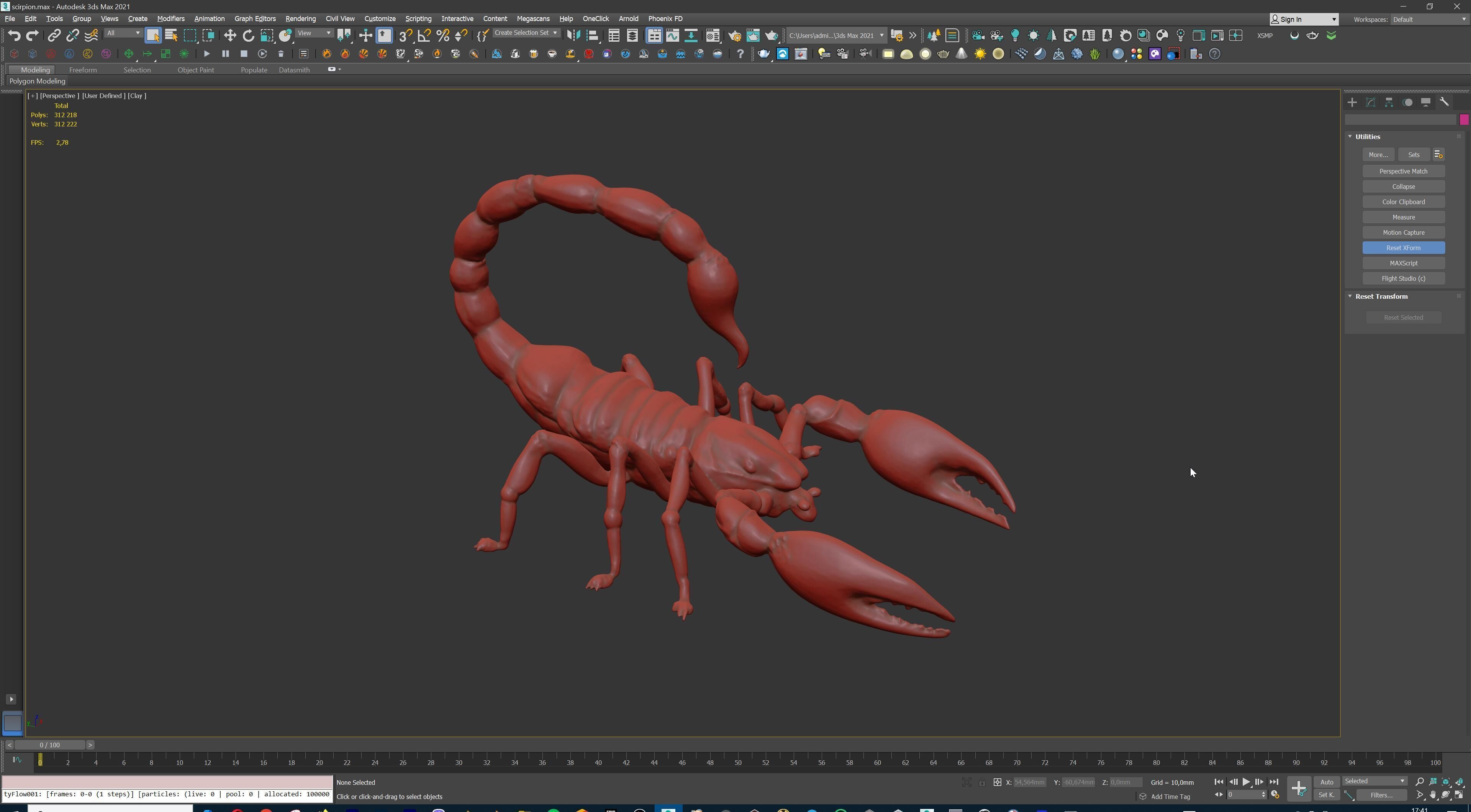Stylized Scorpion Printable Creature Model 3D print model_15