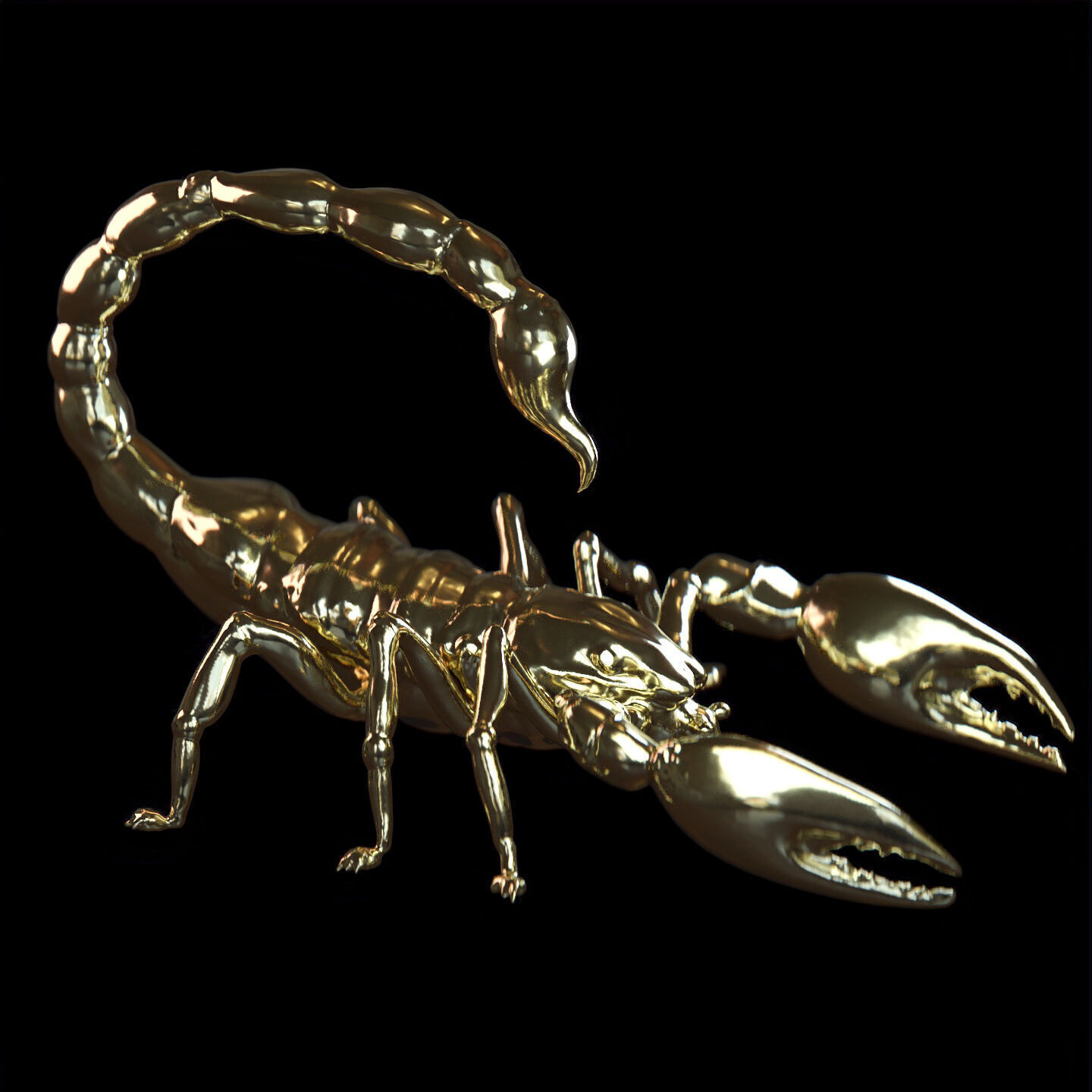 Stylized Scorpion Printable Creature Model 3D print model_8