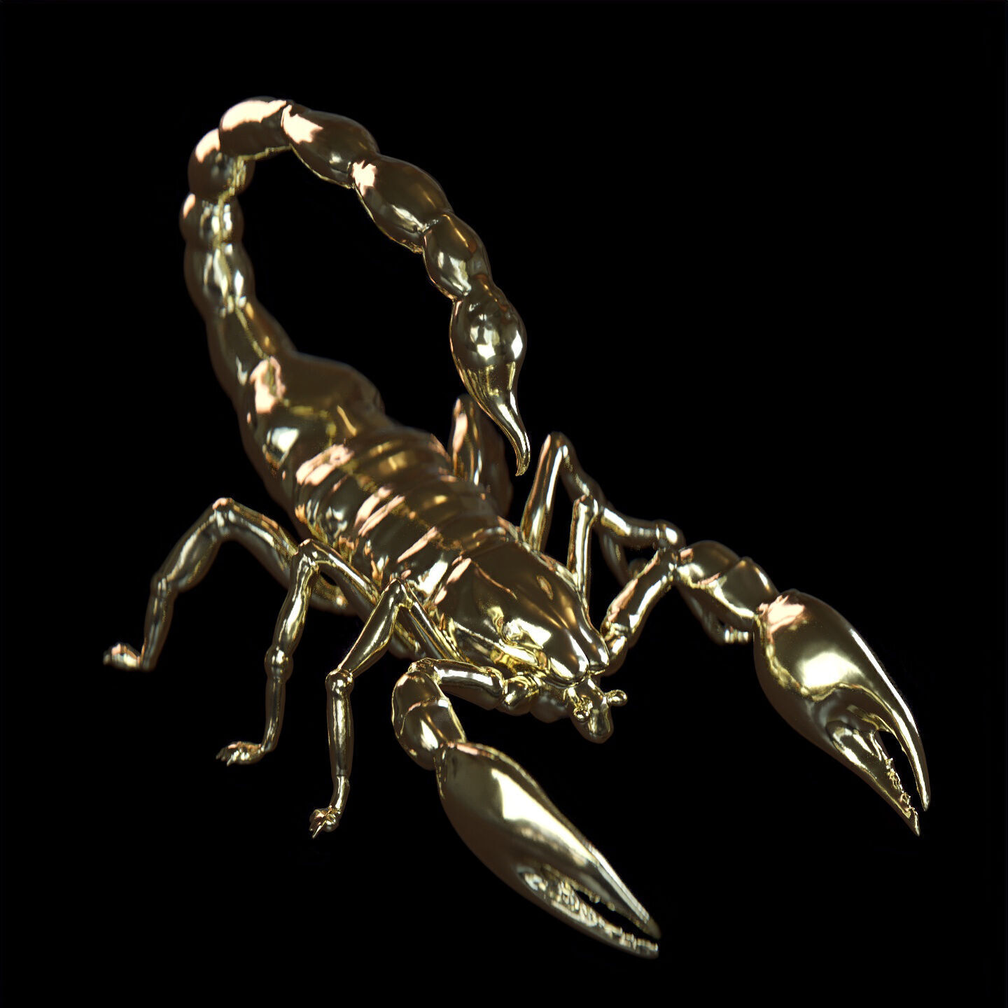 Stylized Scorpion Printable Creature Model 3D print model_7