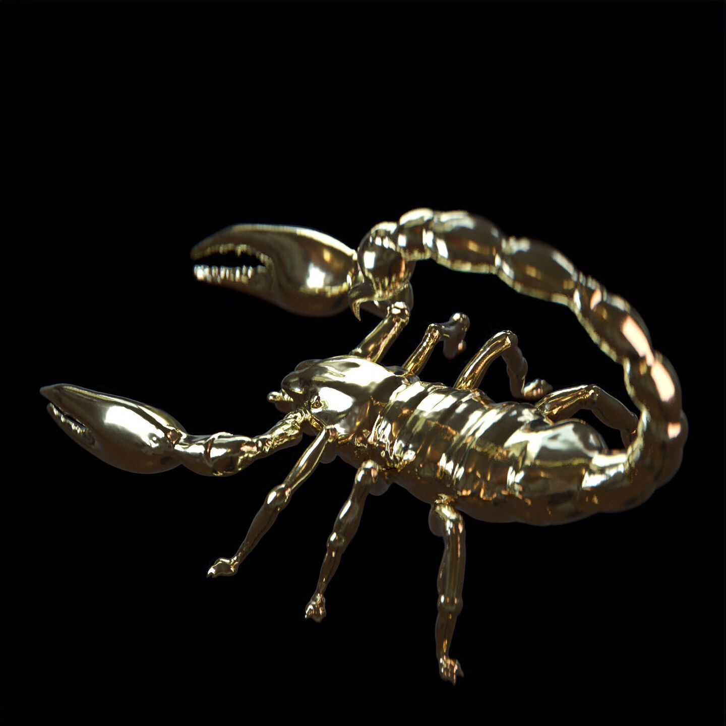 Stylized Scorpion Printable Creature Model 3D print model_9