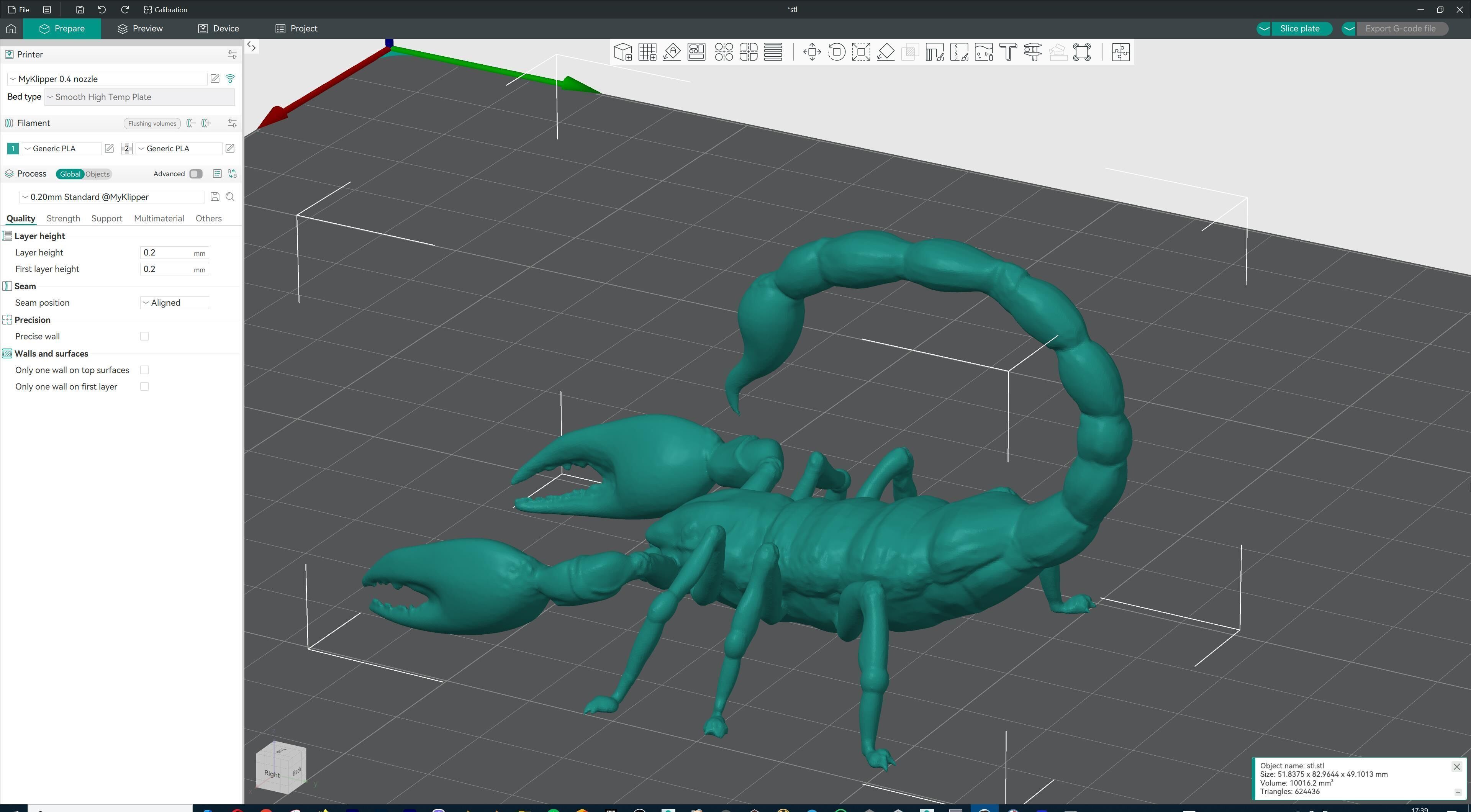 Stylized Scorpion Printable Creature Model 3D print model_24