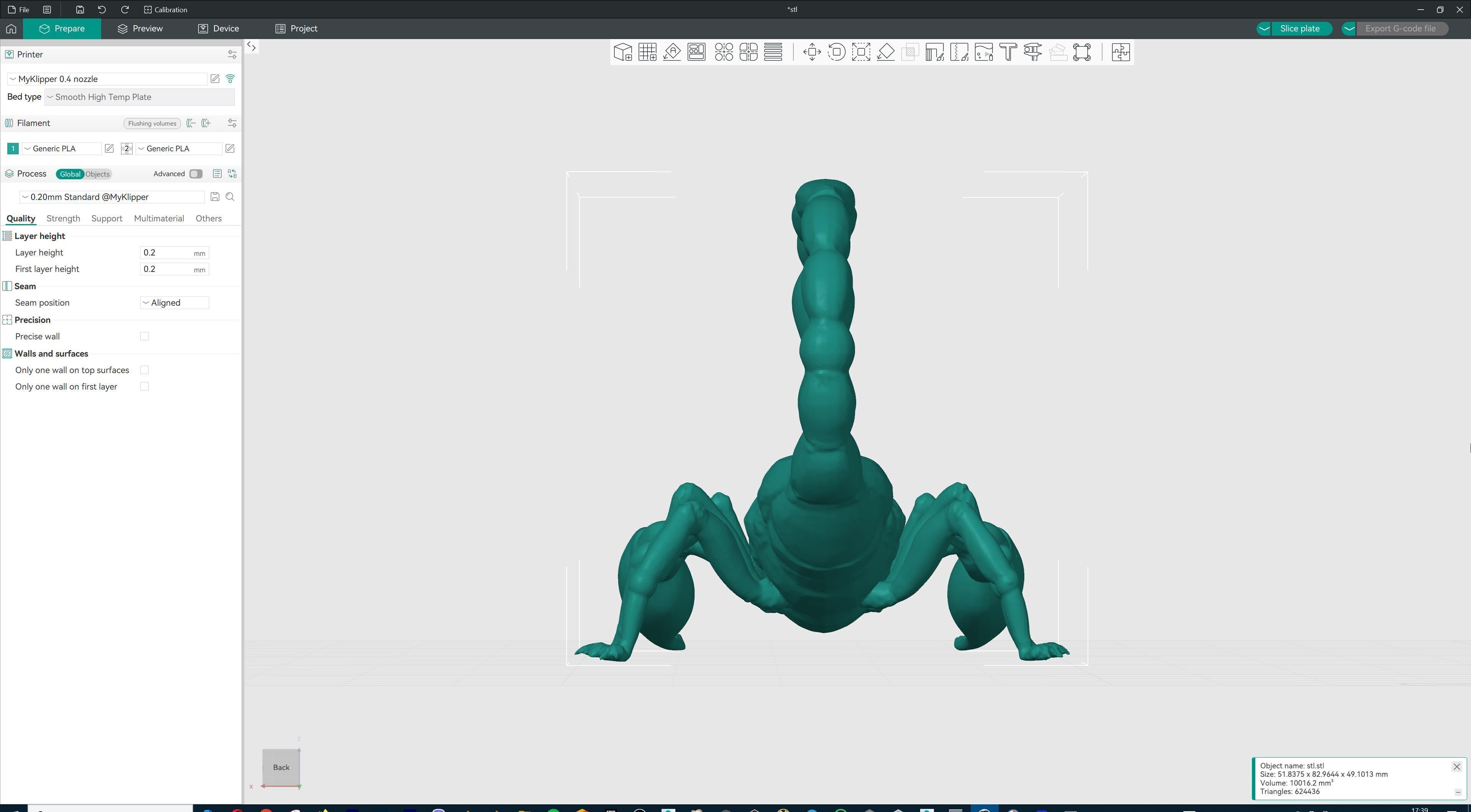 Stylized Scorpion Printable Creature Model 3D print model_28