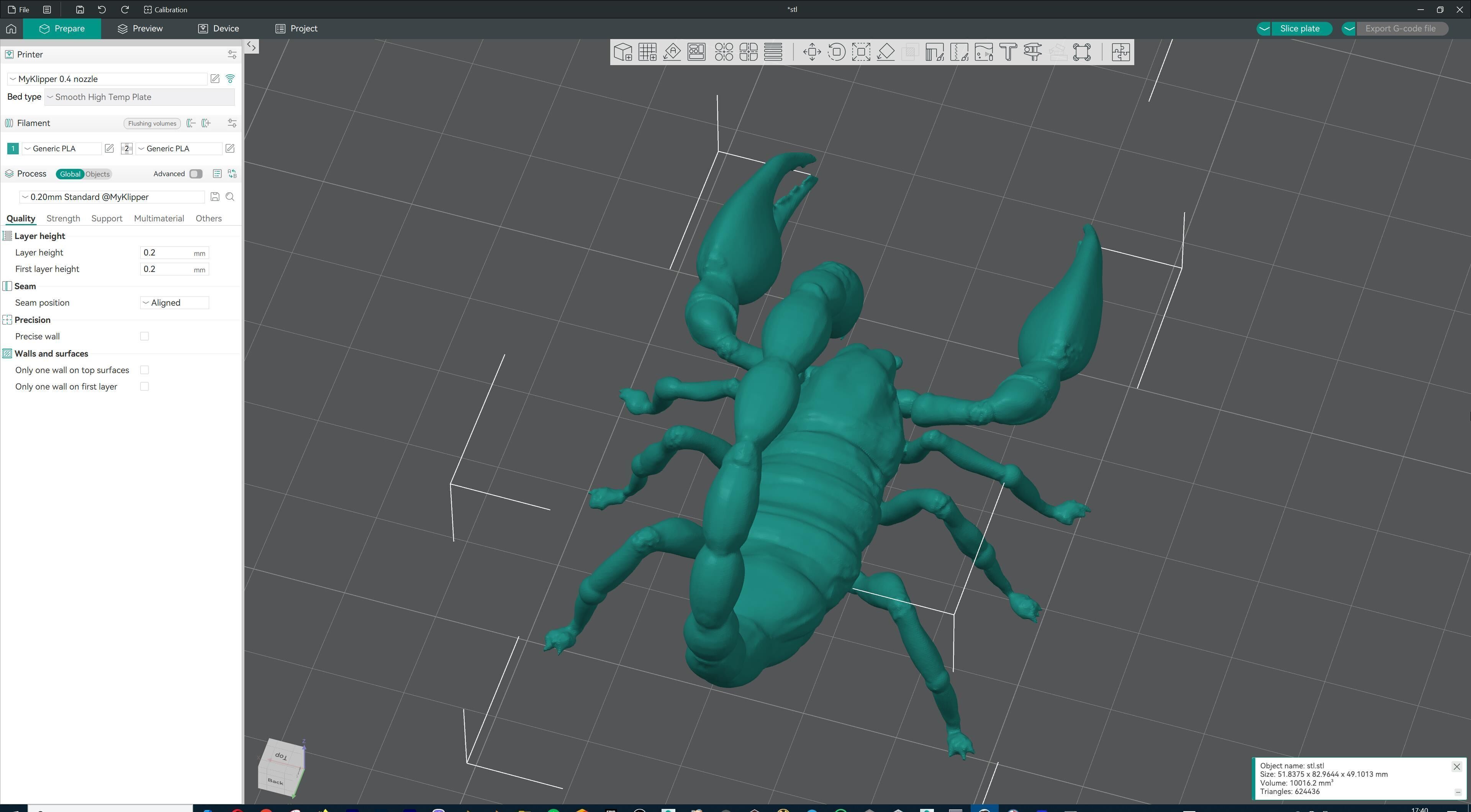 Stylized Scorpion Printable Creature Model 3D print model_26