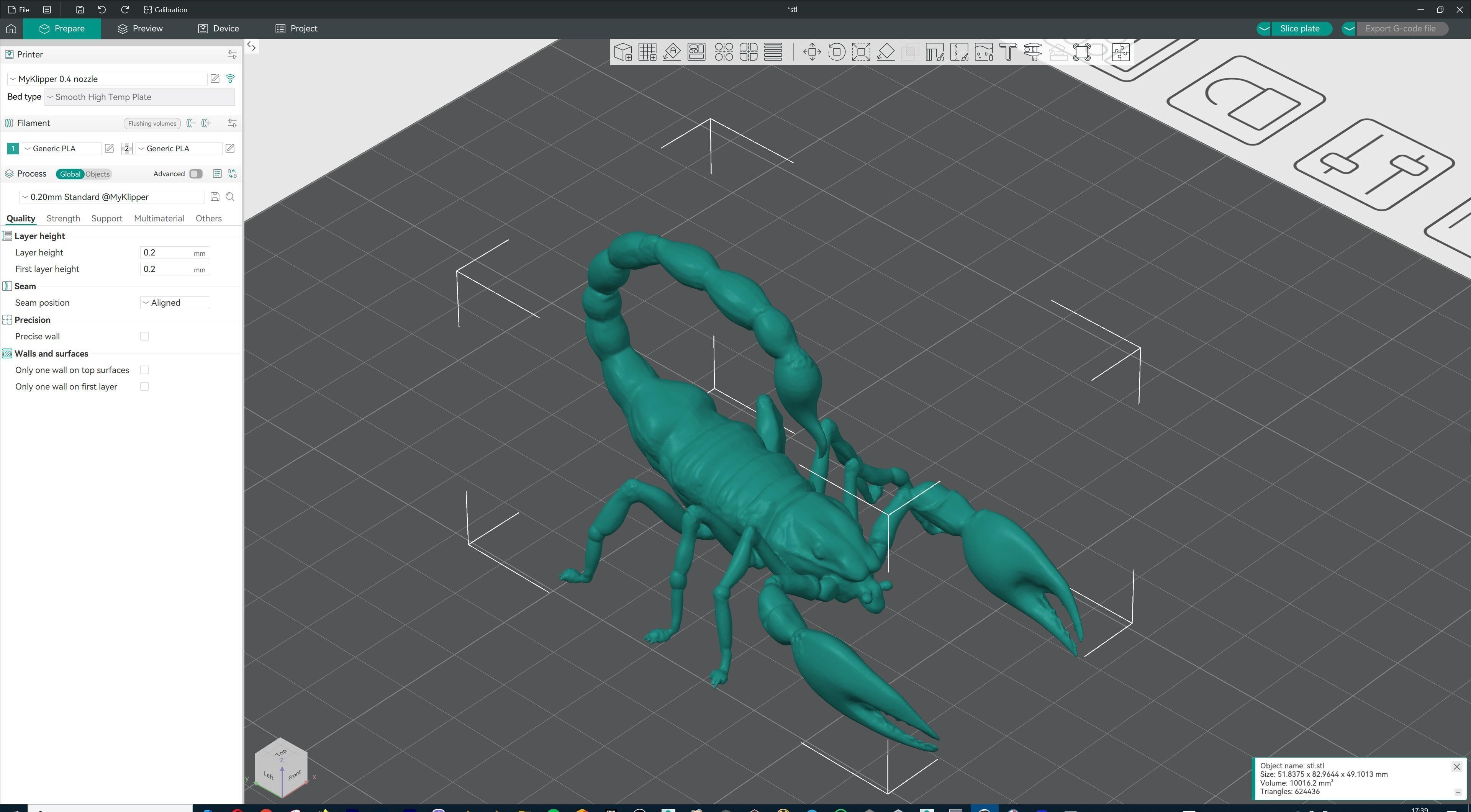 Stylized Scorpion Printable Creature Model 3D print model_27