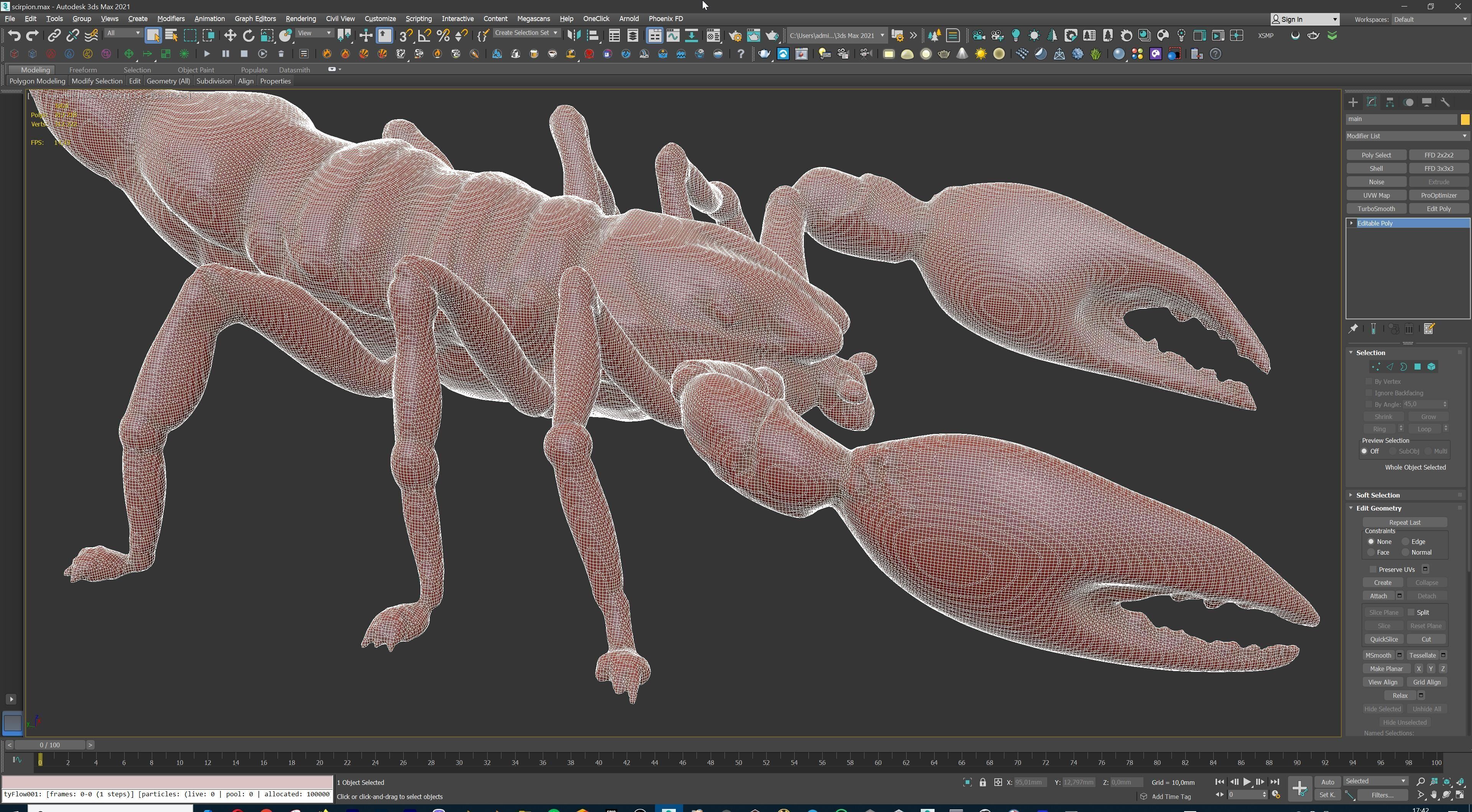 Stylized Scorpion Printable Creature Model 3D print model_32