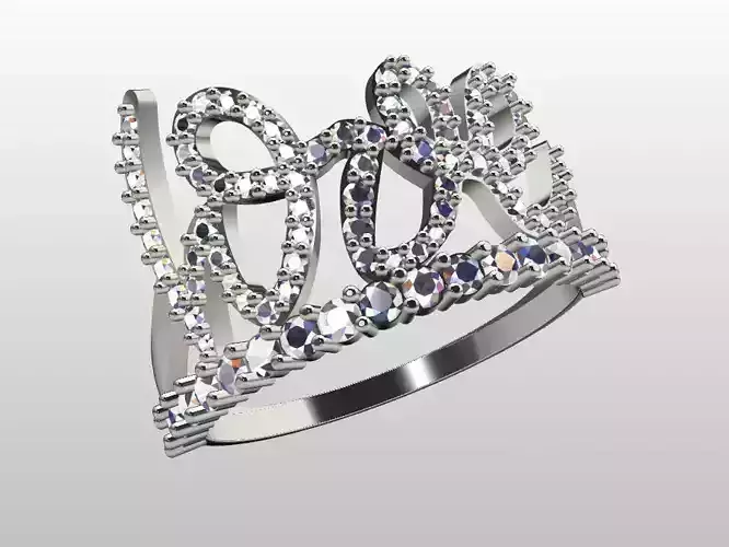 love Ring 3D print model