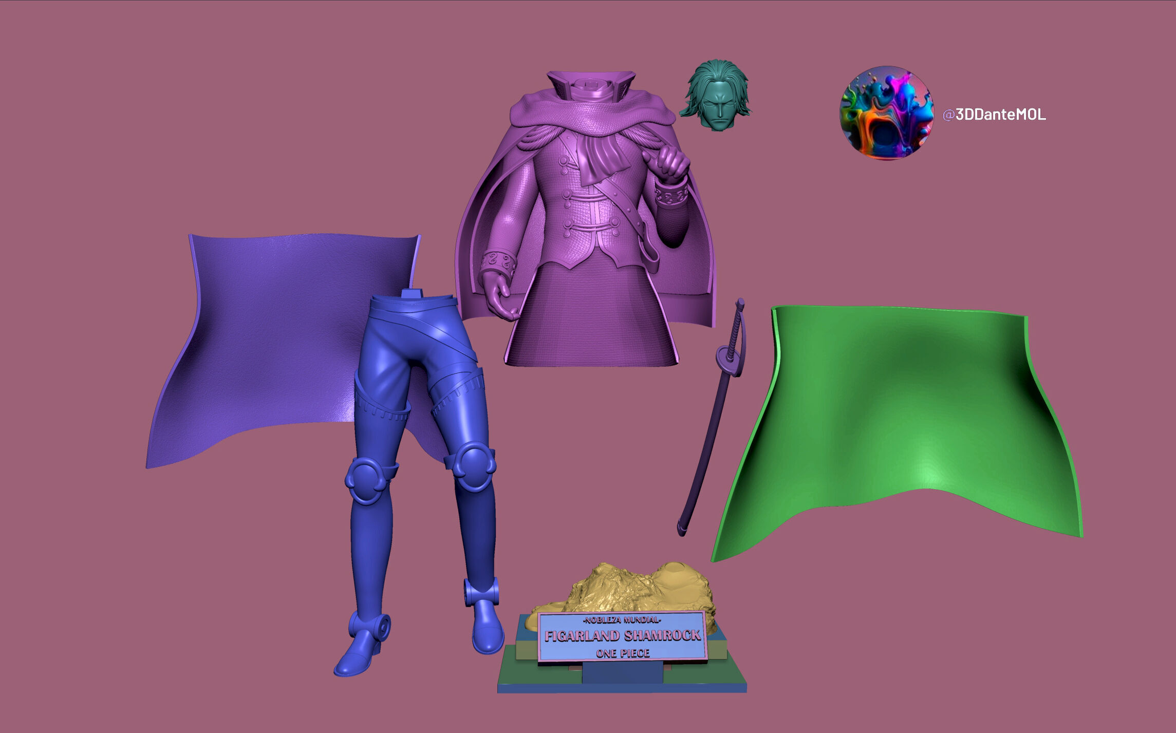 FIGARLAND SHAMROCK - ONE PIECE 3D print model_4