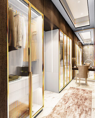 MODERN walk in wordrobe DS001 3D model