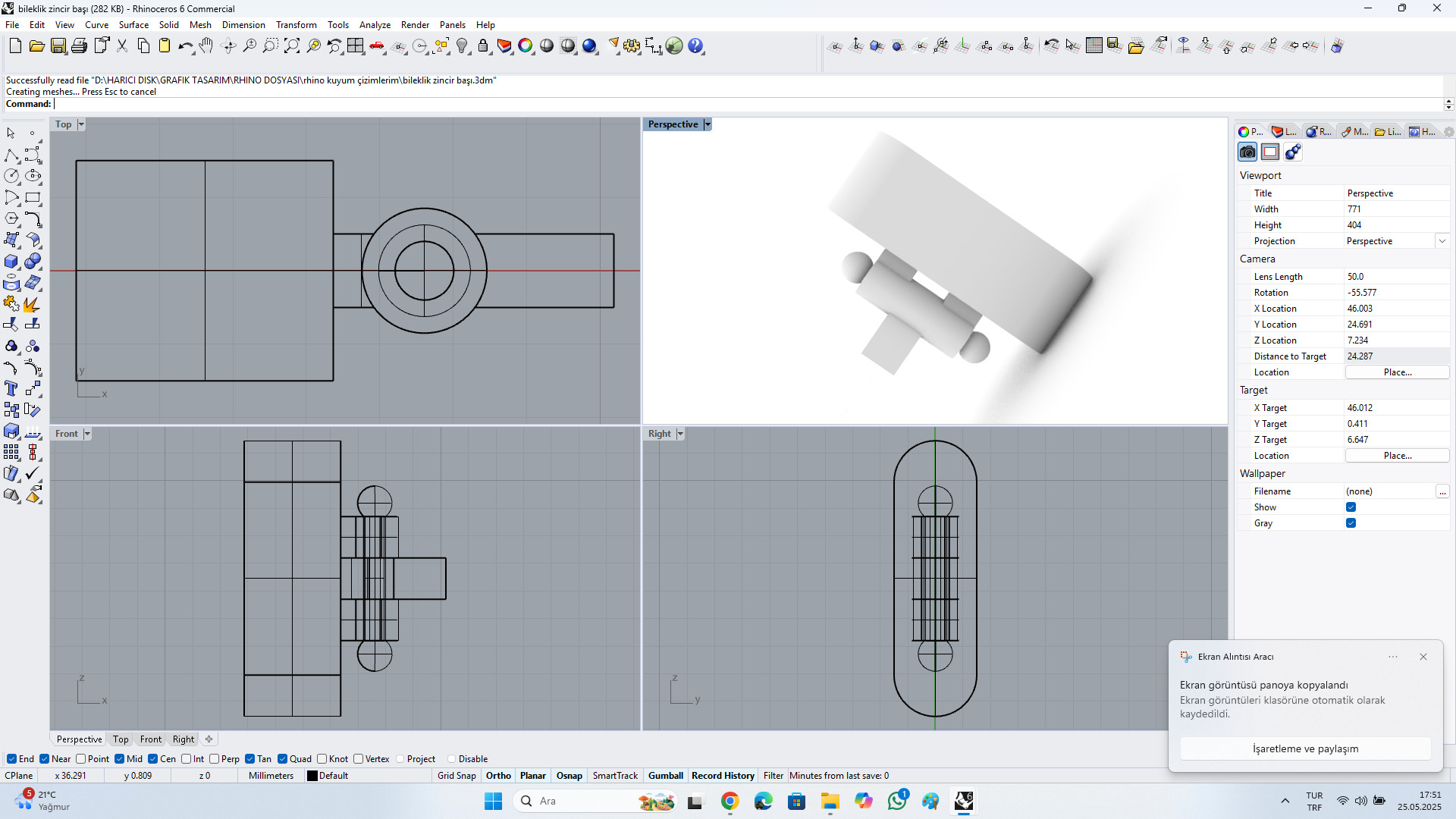 bileklik zincir basi Free 3D model_3
