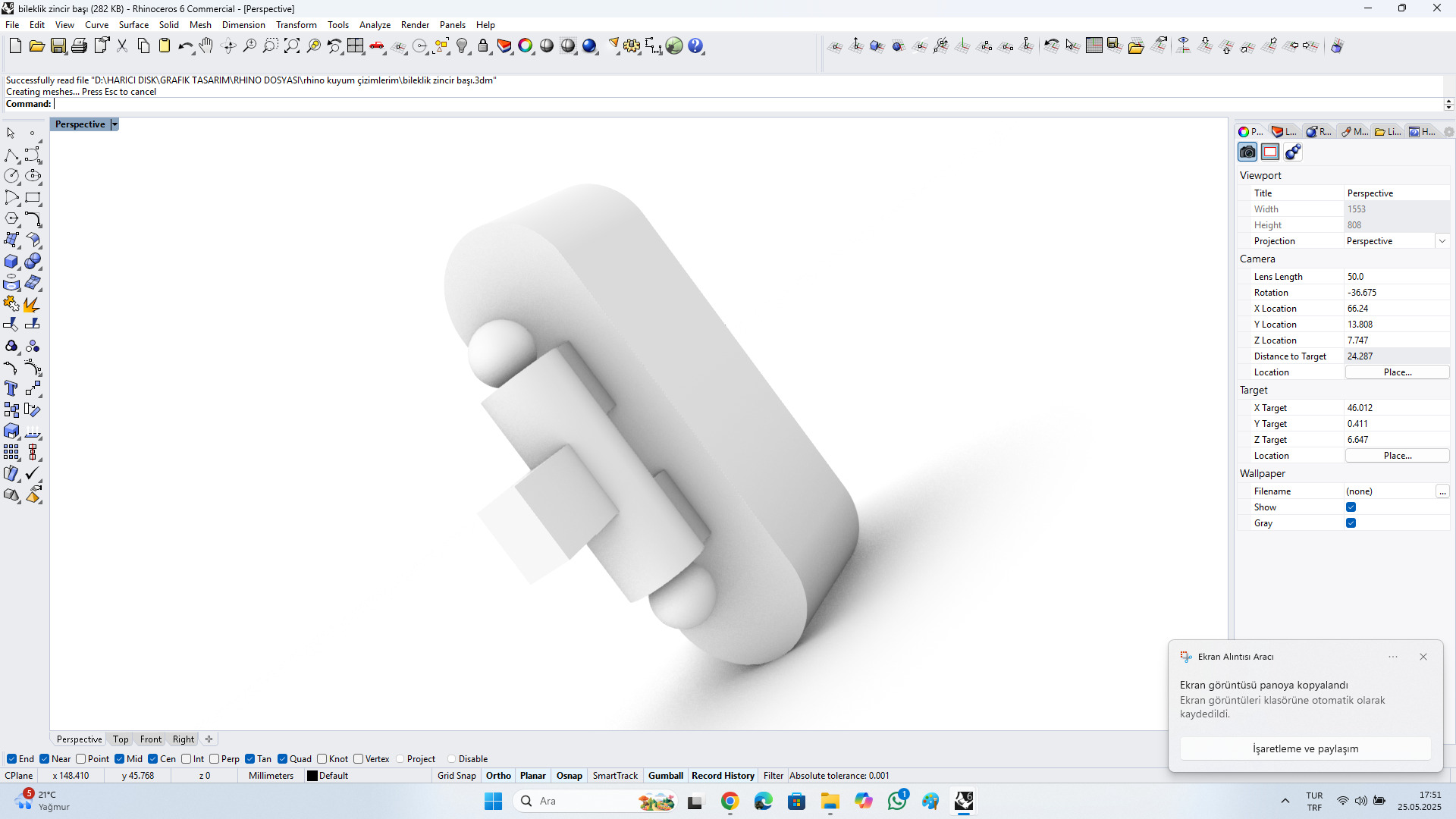 bileklik zincir basi Free 3D model_5
