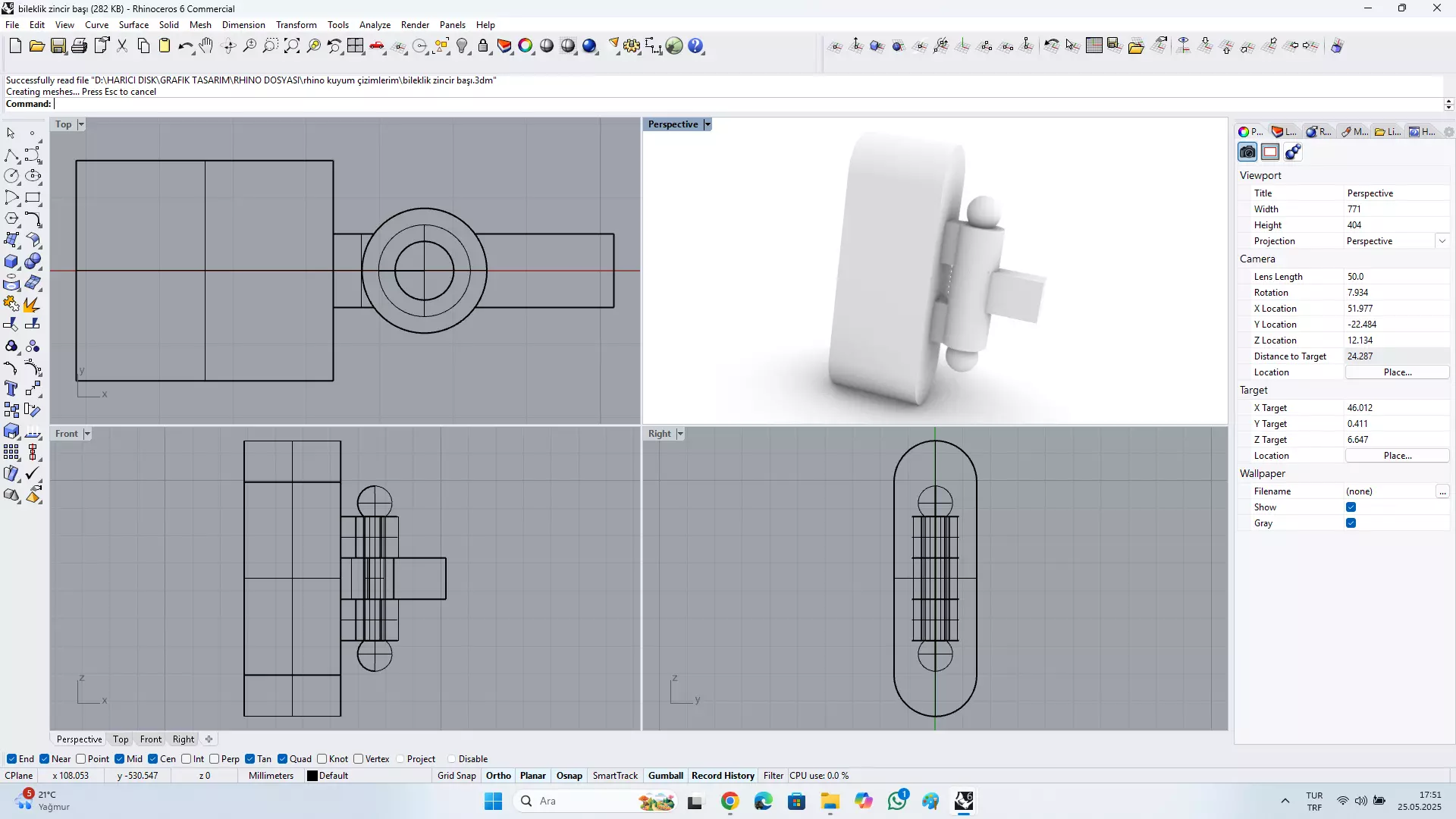bileklik zincir basi Free 3D model_0