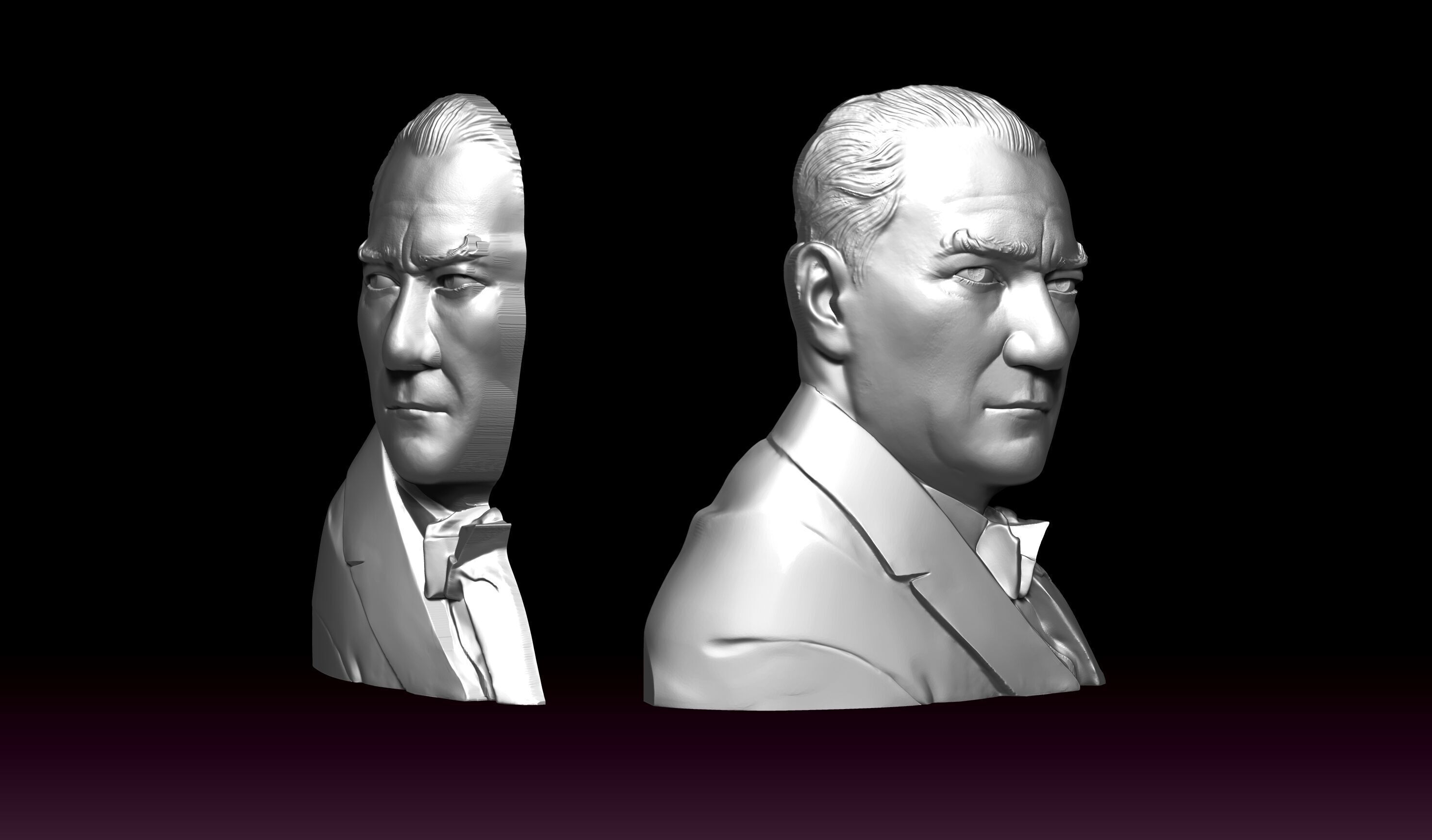 ataturk portrait 3D print model_1